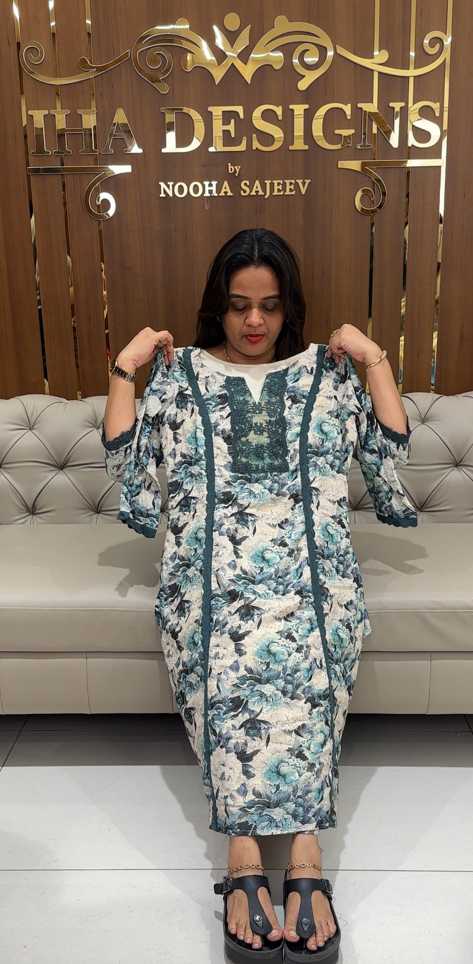 PRINTED HAKOBA FROCKS - IHA 23359