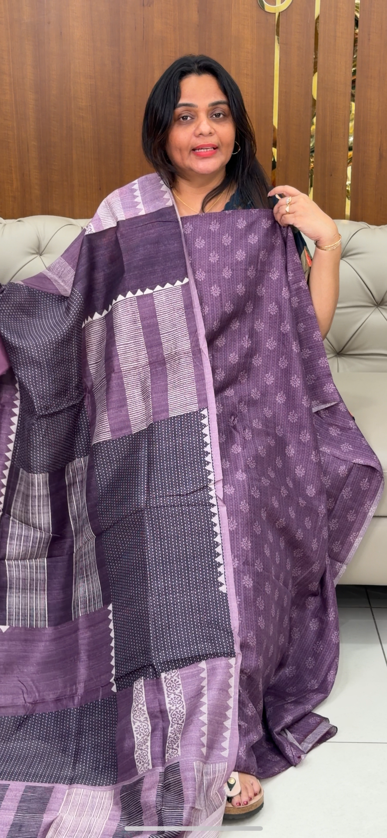 SEMI RAW SILK PRINTED UNSTITCHED SALWAR SUITS - IHA 28976