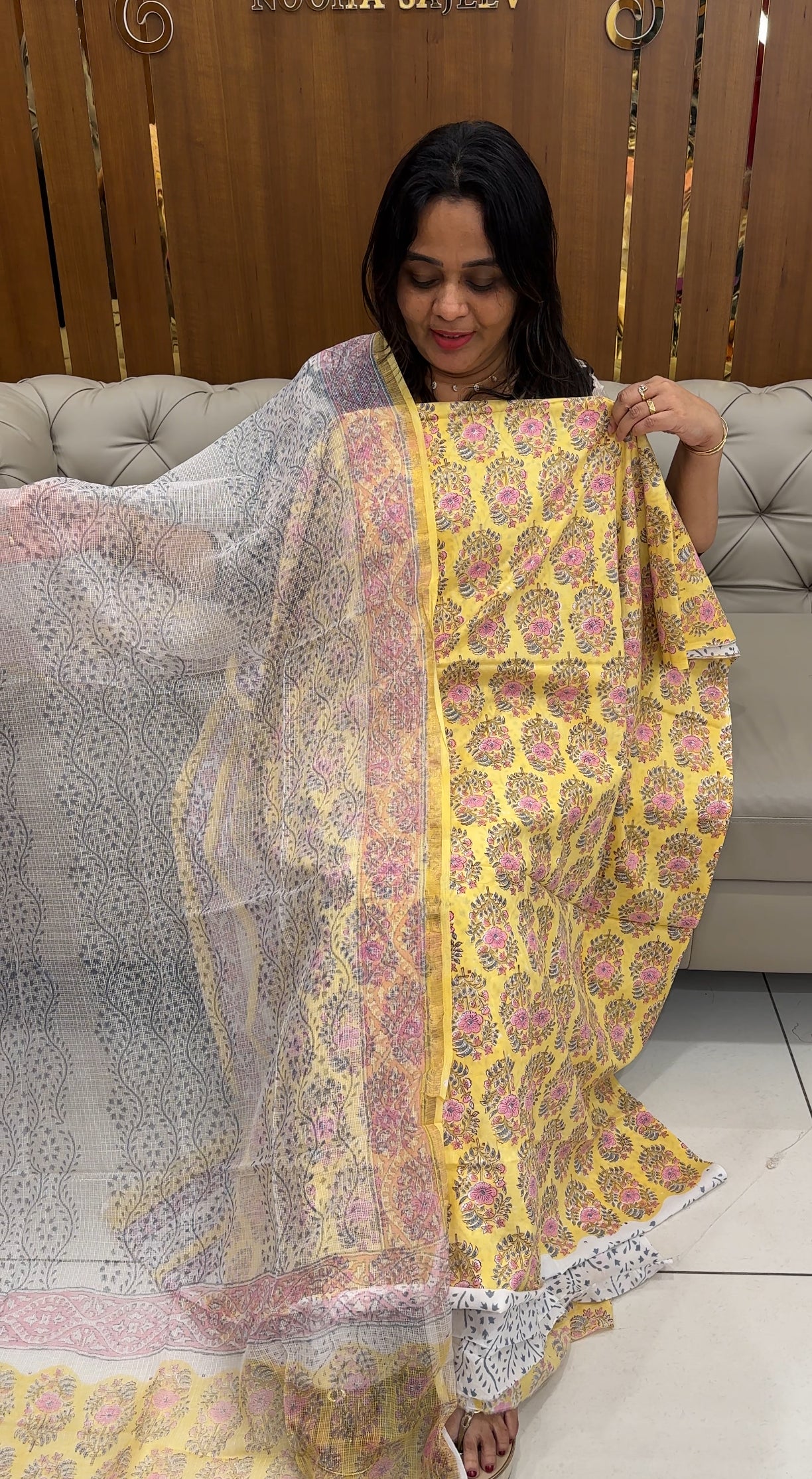 PRINTED COTTON UNSTITCHED SALWAR SUITS - IHA 28645