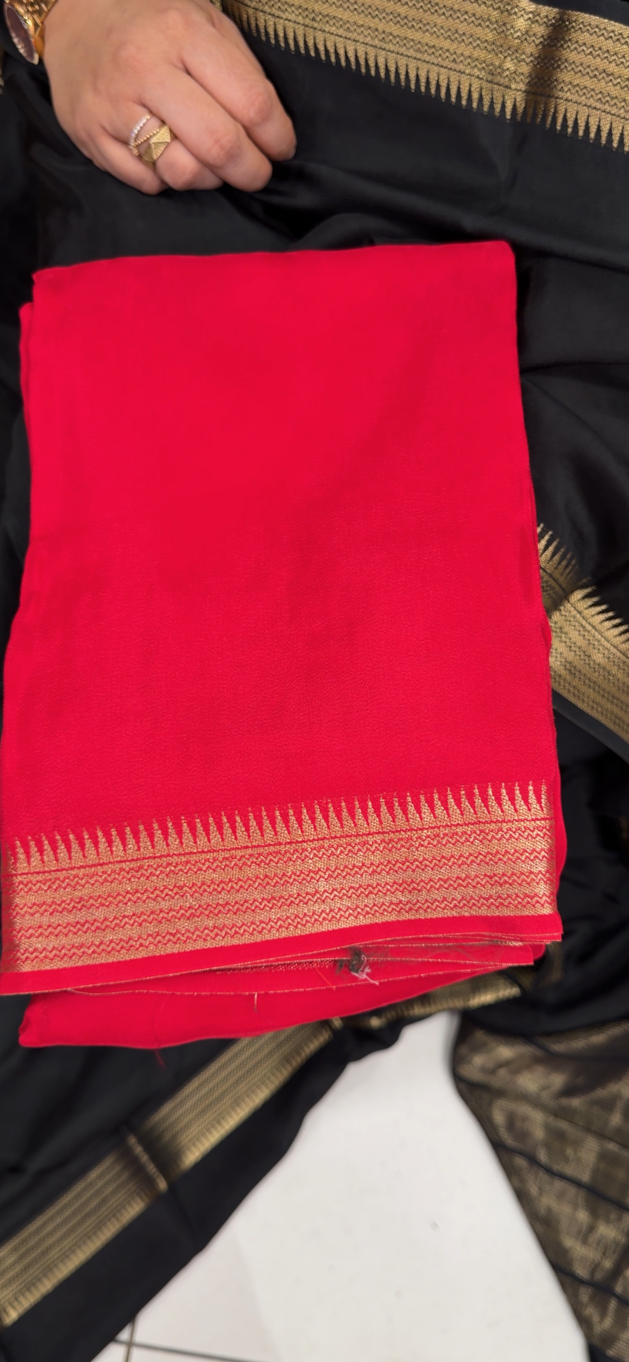 CRAPE SILK SAREES - IHA 33466