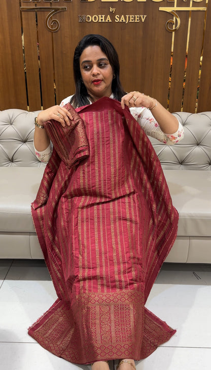 BANARASI UNSTITCHED SALWAR SUITS - IHA 28816