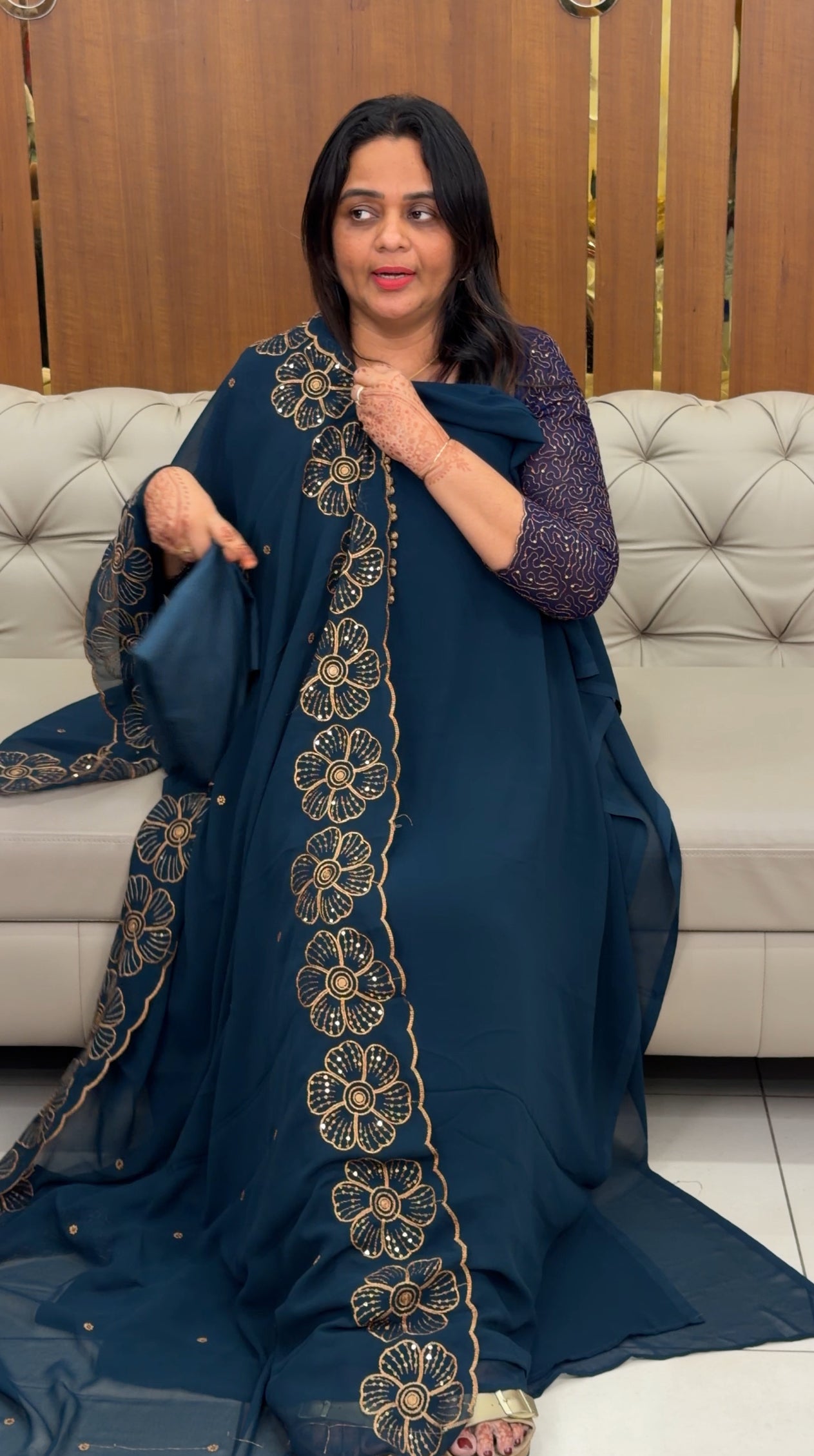 FAUX GEORGETTE UNSTITCHED SALWAR SUITS - IHA 32793