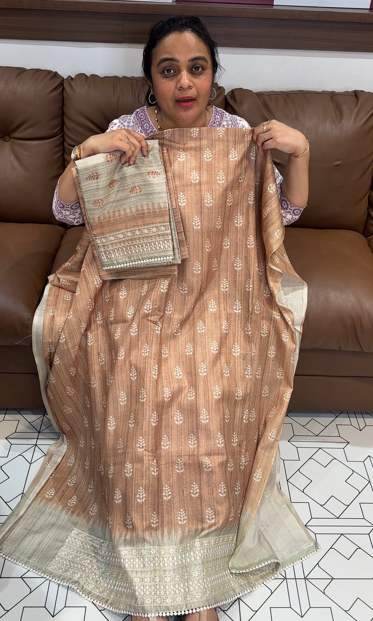 SEMI TUSSUR UNSTITCHED SALWAR SUITS - IHA 26431