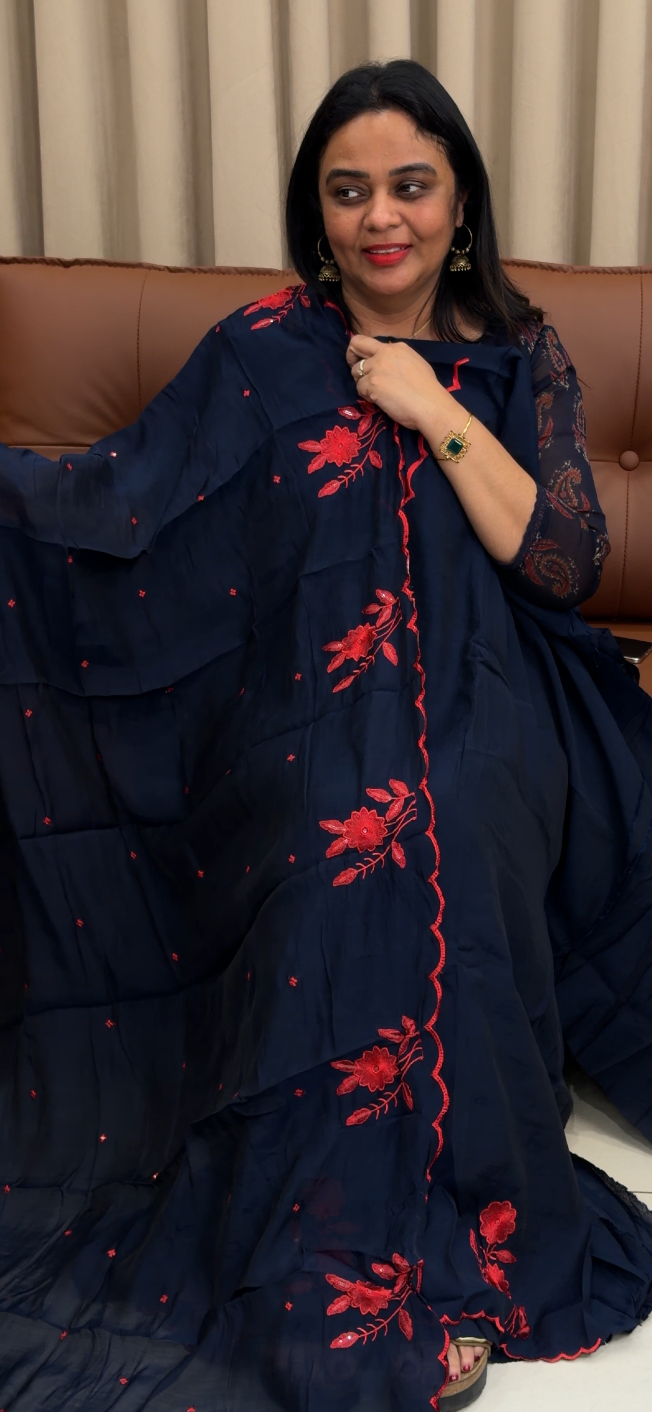 MUL CHANDERI UNSTITCHED SALWAR SUITS - IHA 33586