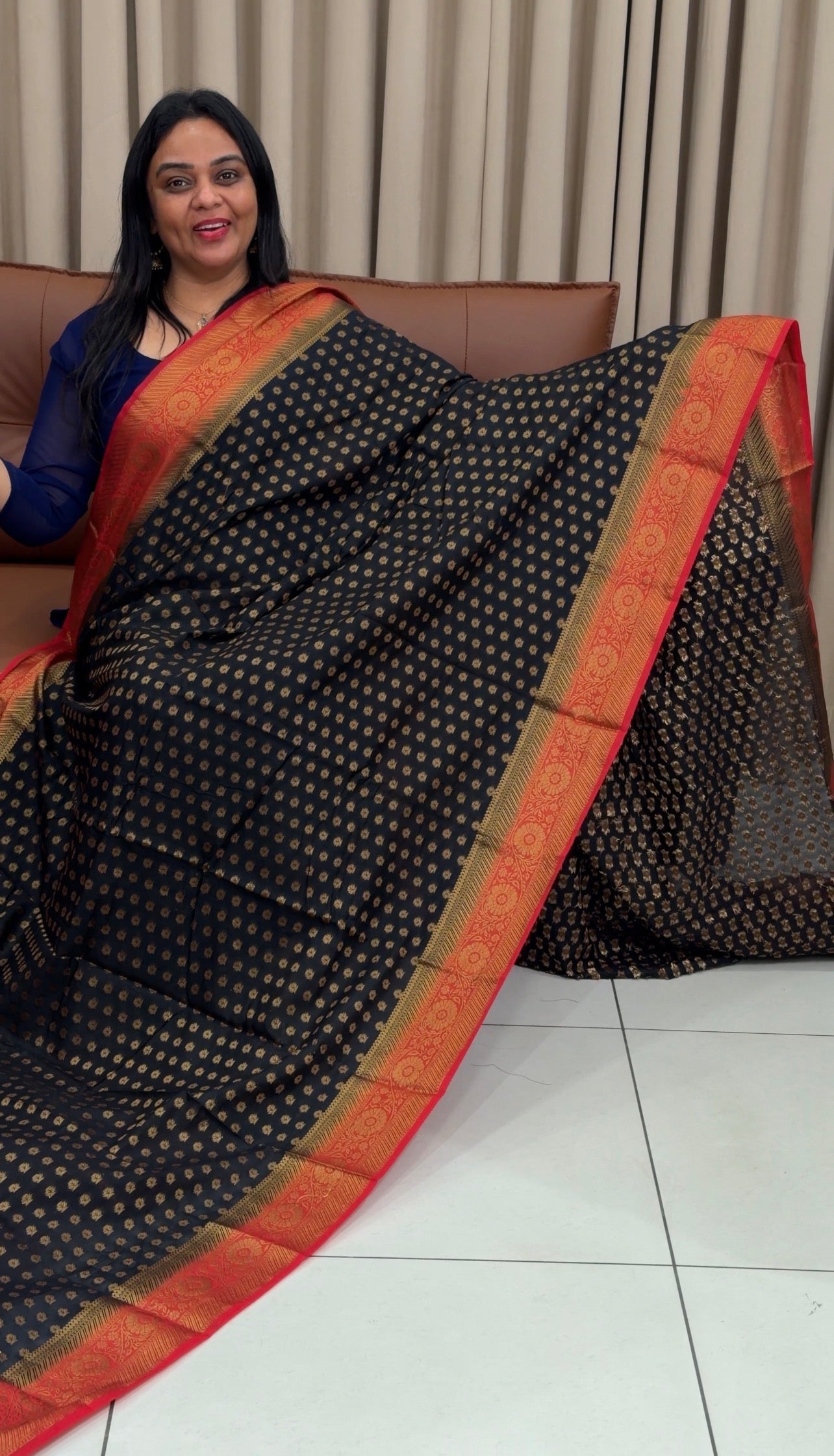 SEMI BANARASI SAREES - IHA 33629