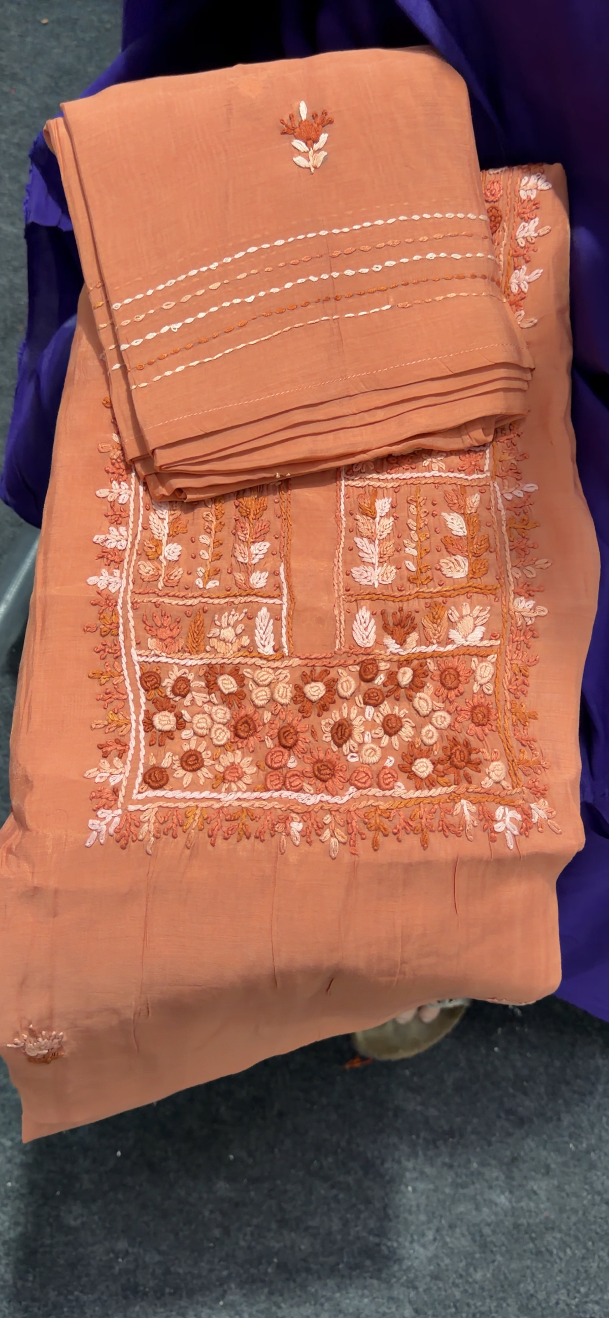 MALAI CHANDERI  UNSTITCHED SALWAR SUITS - IHA 36050