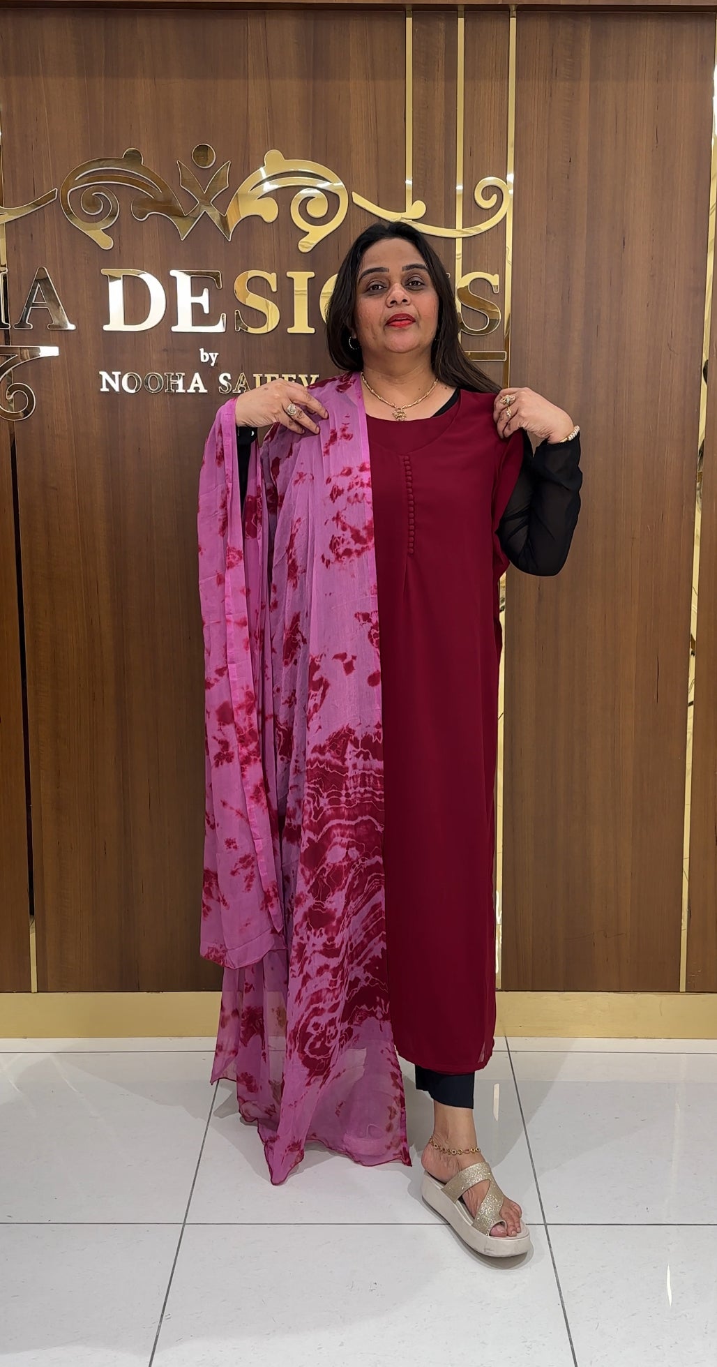 READY TO WEAR ALINE TOP AND DUPPATTA - IHA 24984