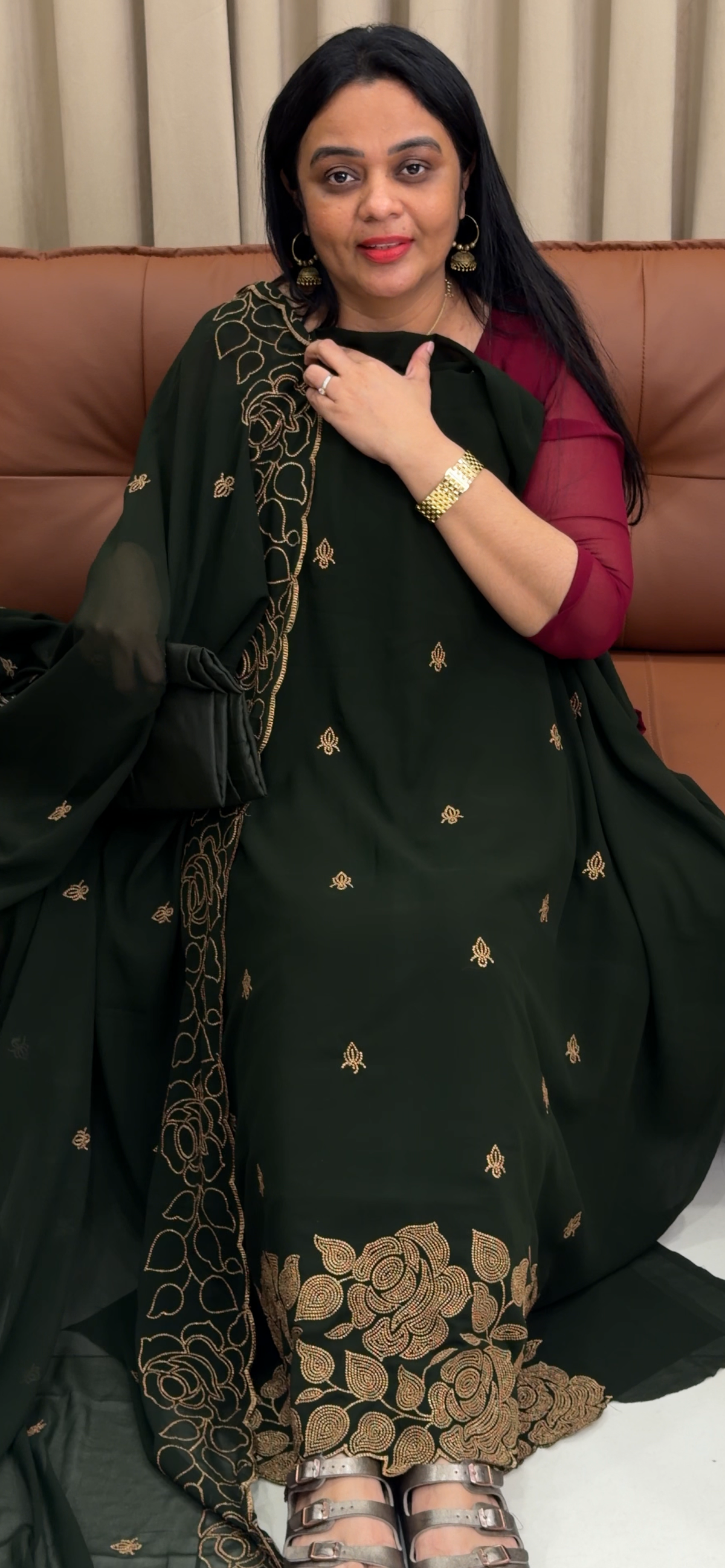 GEORGETTE UNSTITCHED SALWAR SUITS - IHA 35791