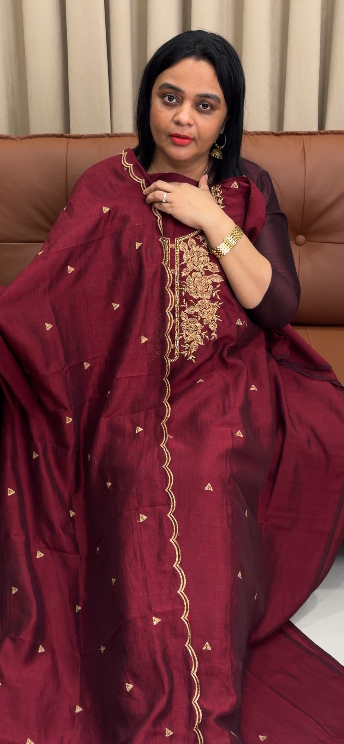 SEMI RAW SILK UNSTITCHED SALWAR SUITS - IHA 35782