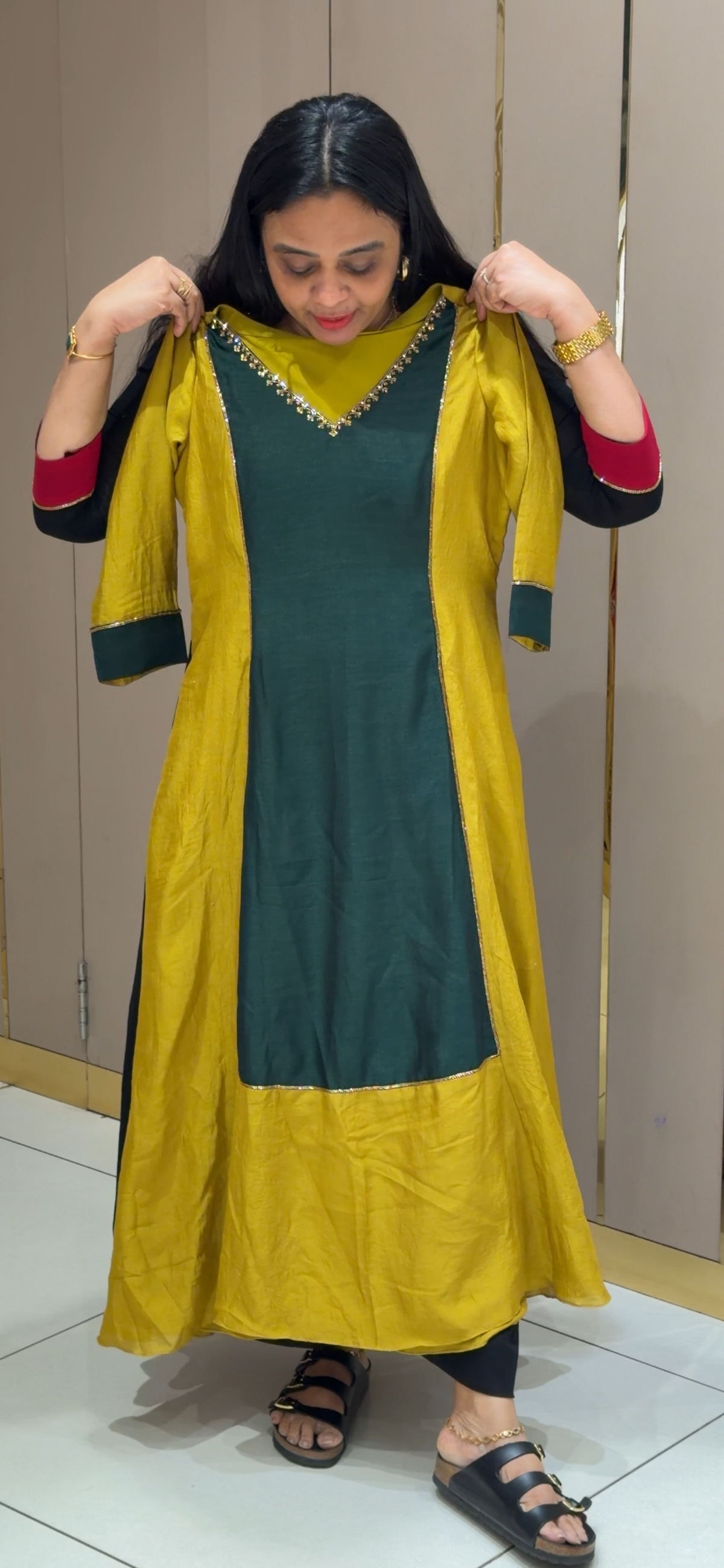 IHA'S IN-HOUSE HANDWORKED SLITTED TOPS - IHA 35421