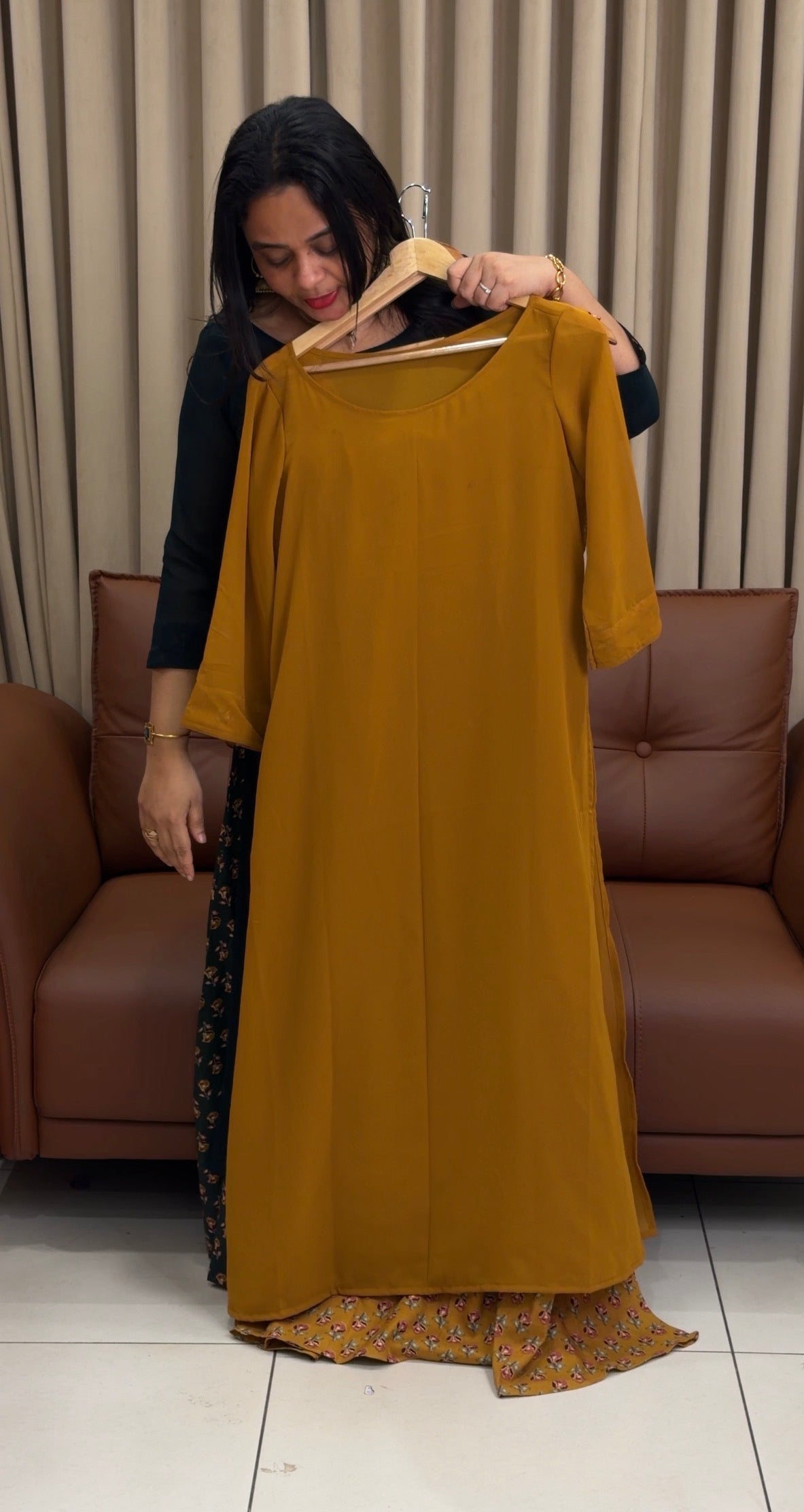 IHA'S IN-HOUSE COTTON PRINTED ALINE TOPS - IHA 34075