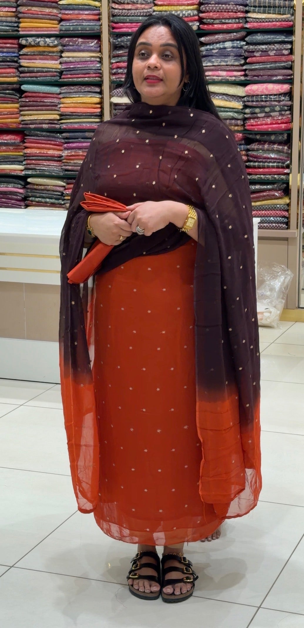 GEORGETTE UNSTITCHED SALWAR SUITS - IHA 35300
