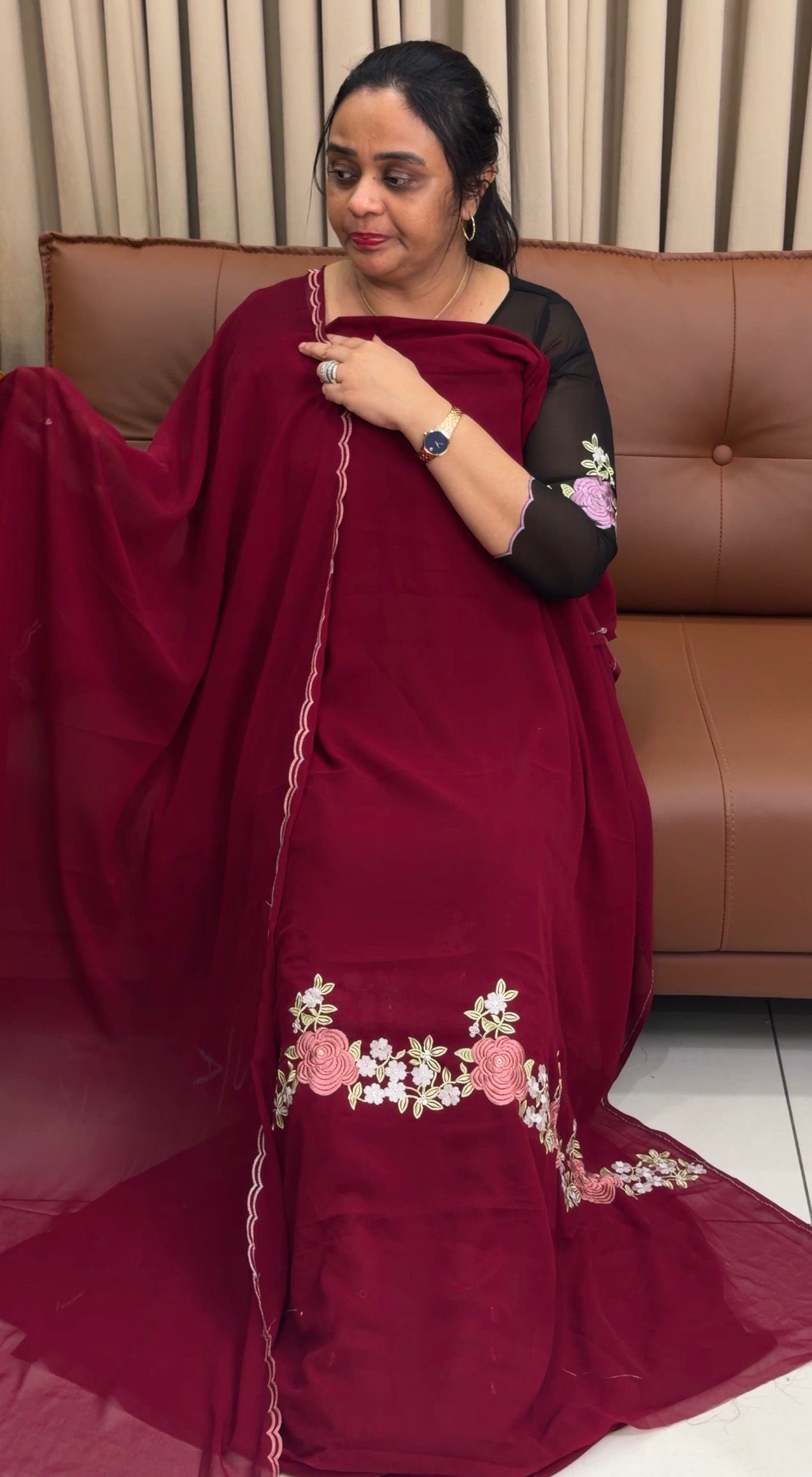 FORWARD FAUX GEORGETTE UNSTITCHED SALWAR SUITS - IHA 34726