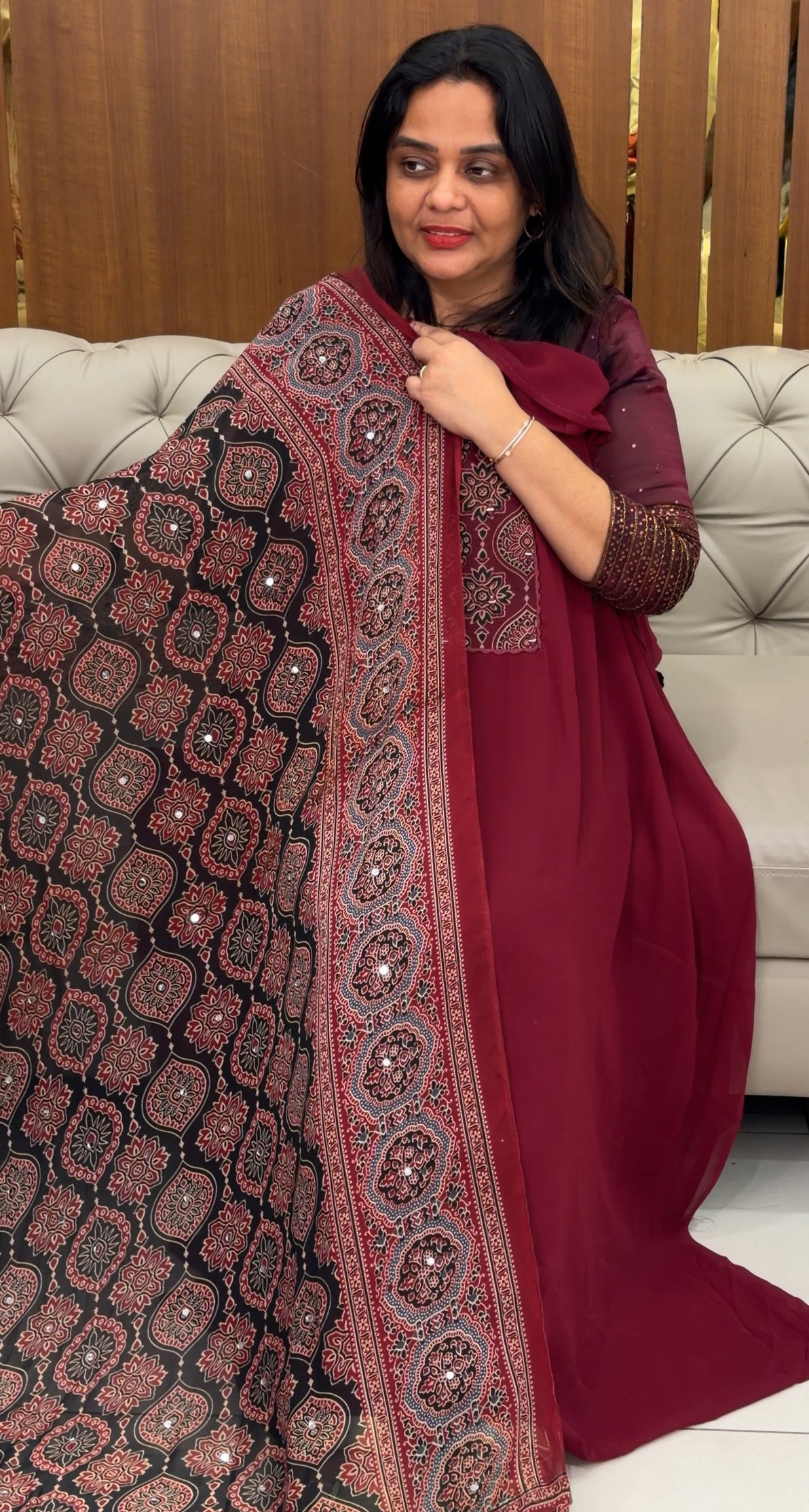 FAUX GEORGETTE UNSTITCHED SALWAR SUITS - IHA 30858