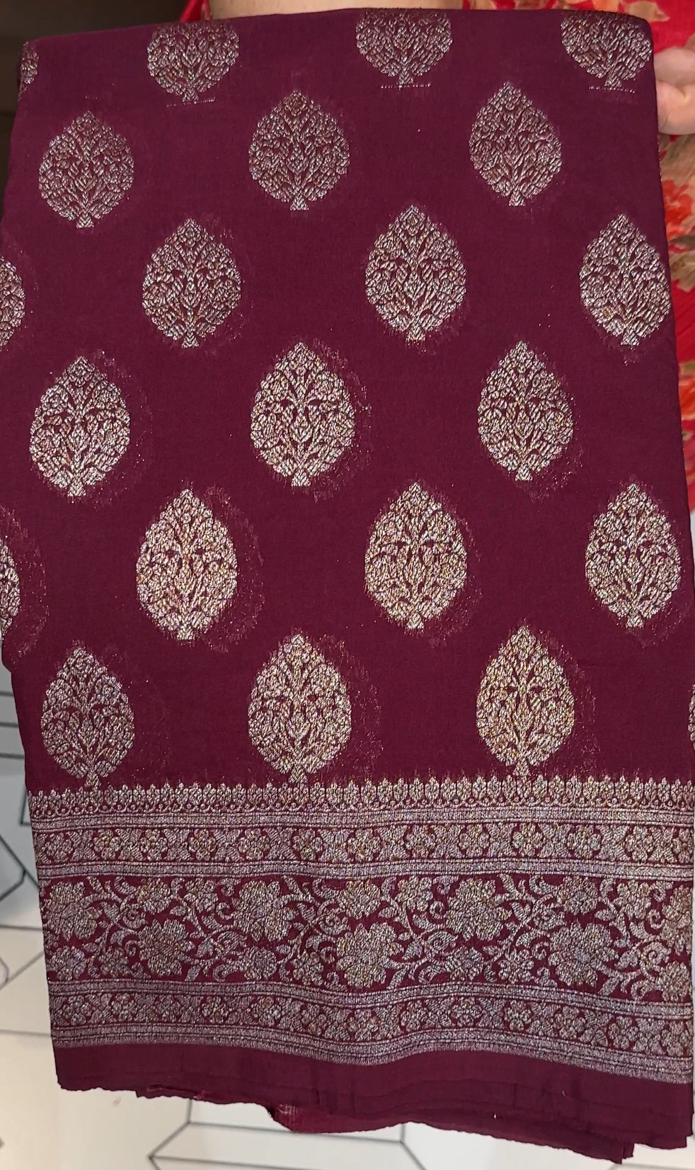 SEMI BANARASI SAREES - IHA 19663