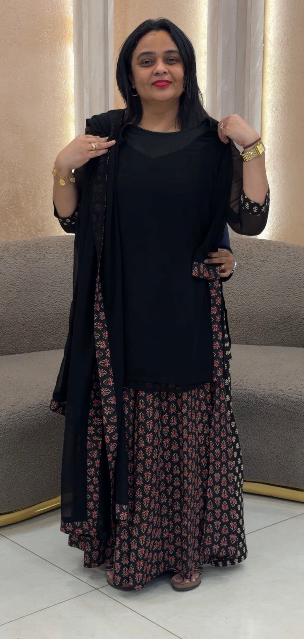 IHA'S IN-HOUSE SHORT TOP BOTTOM AND DUPATTA - IHA 35924