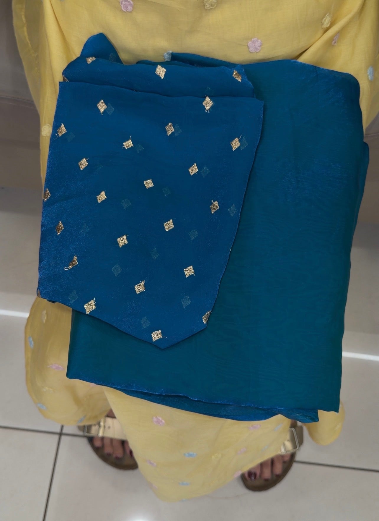 VELVET ORGANZA SAREES - IHA 32788