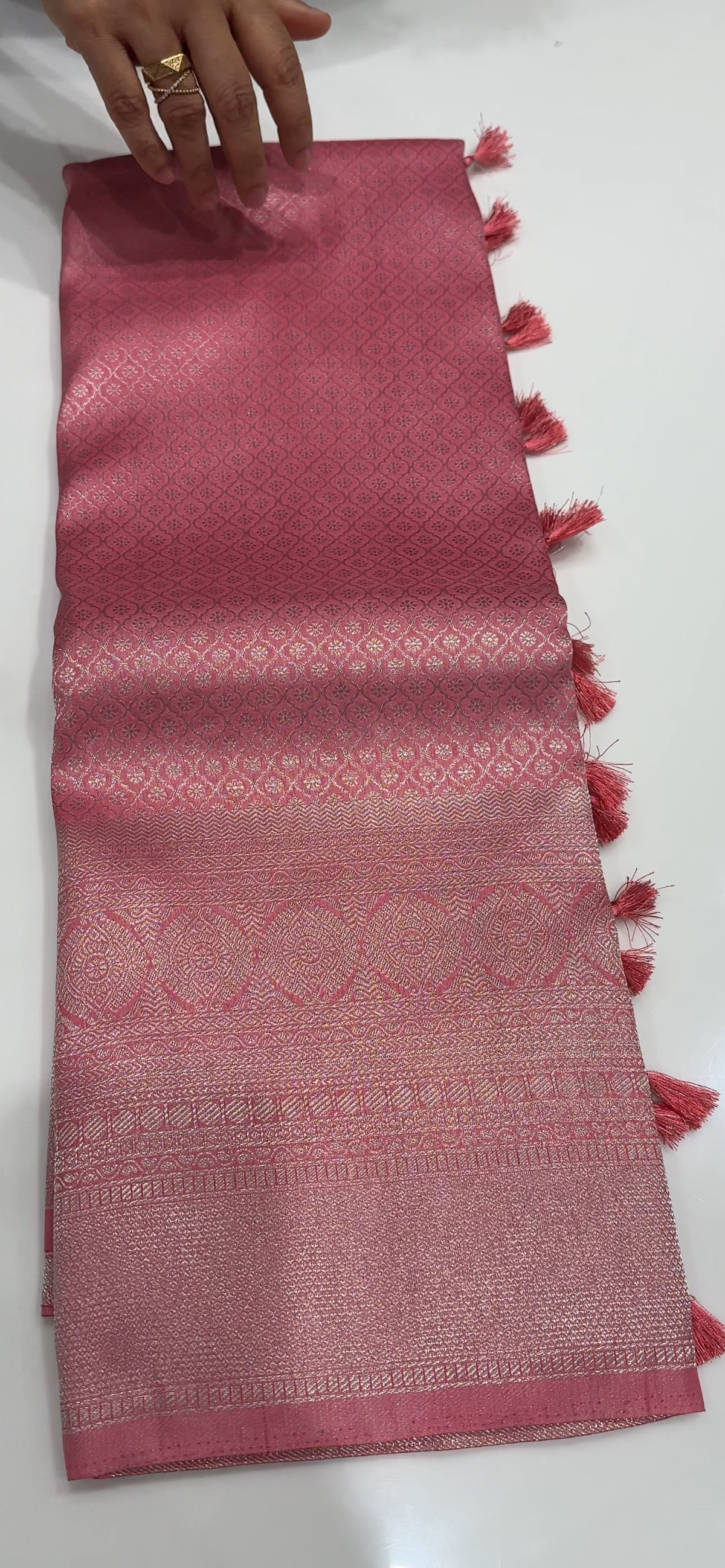 SEMI BROCADE SAREES - IHA 35491