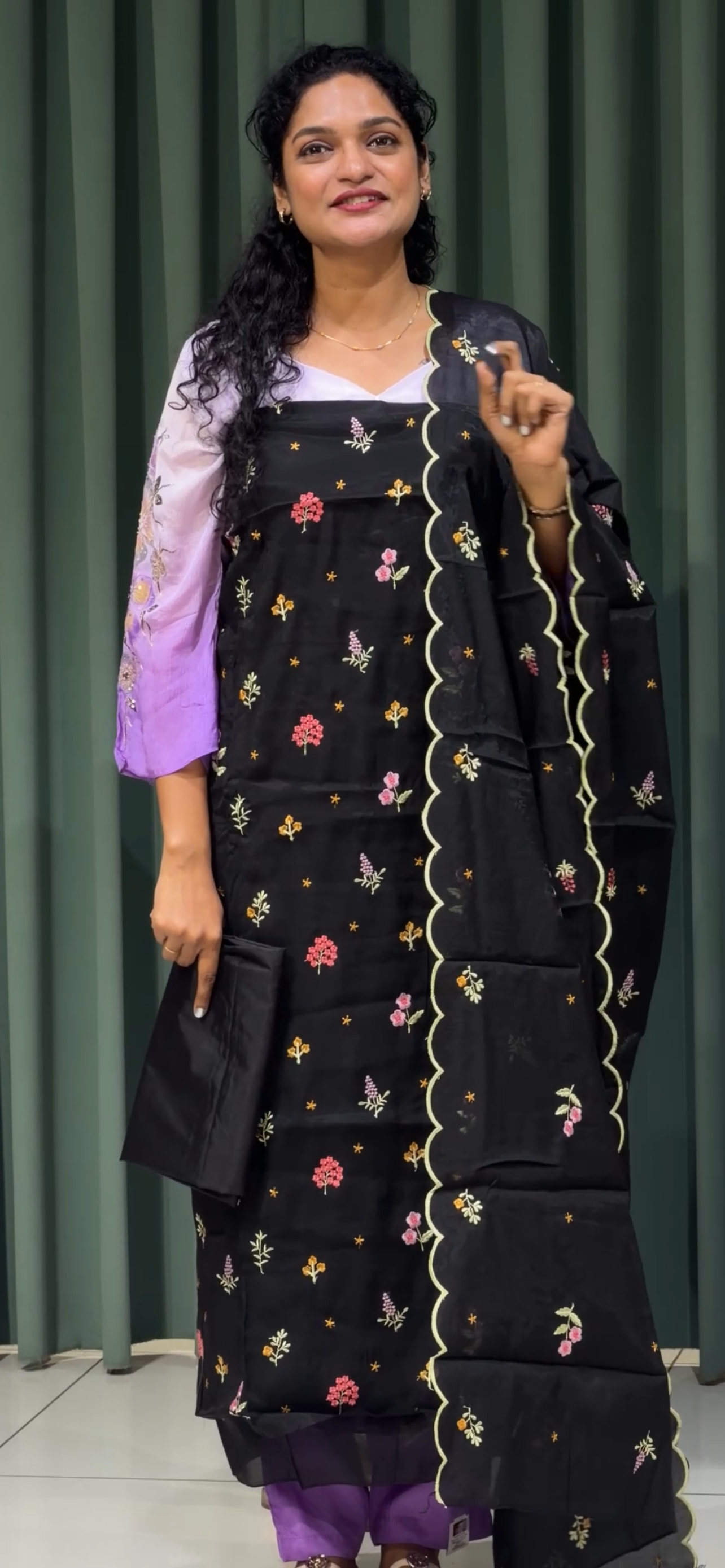 MALAI CHANDERI UNSTITCHED SALWAR SUITS - IHA 33410