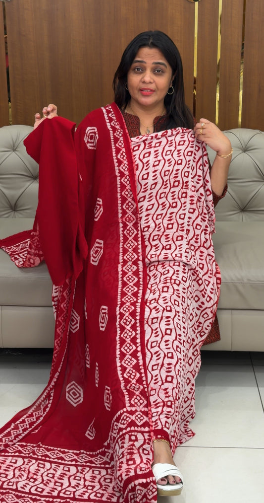 BATIK PRINTED UNSTITCHED SALWAR SUITS - IHA 29079