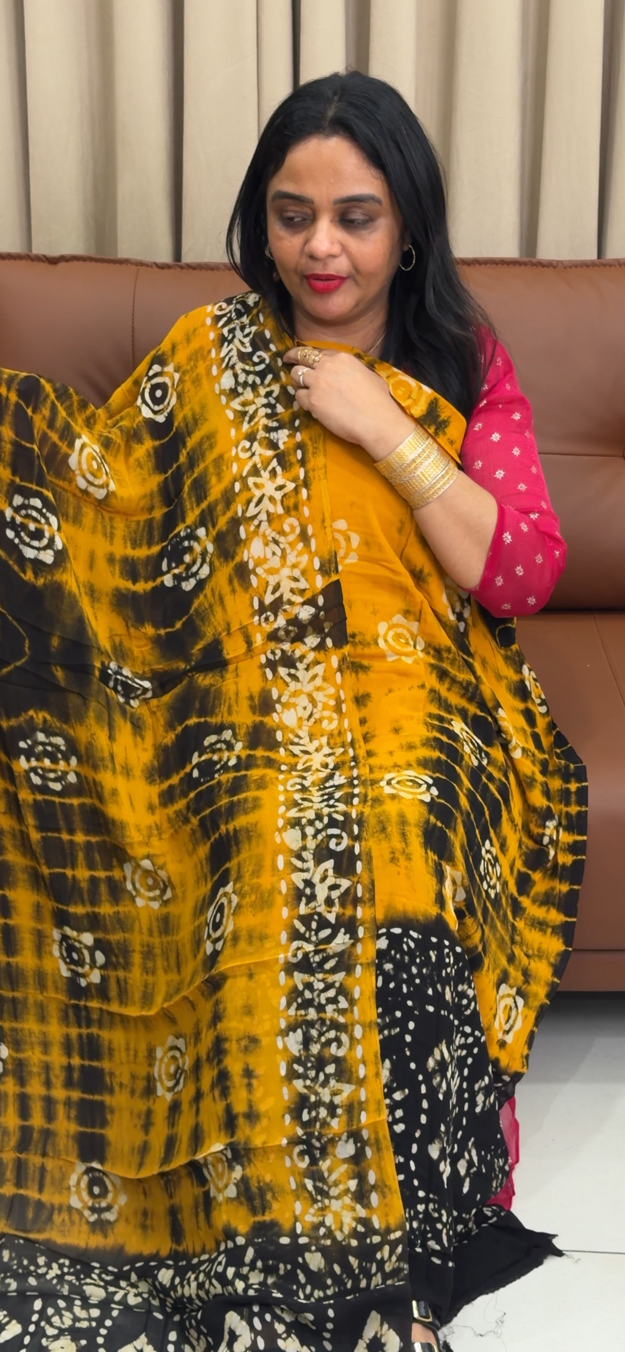 VISCOSE GEORGETTE UNSTITCHED SALWAR SUITS - IHA 34040