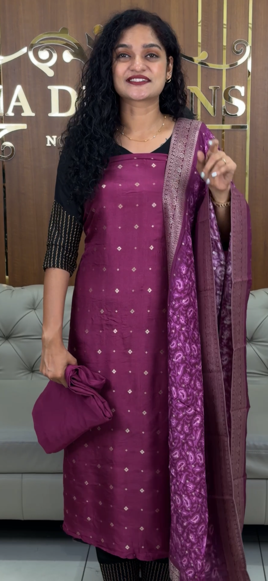 BANARASI UNSTITCHED SALWAR SUITS - IHA 32768