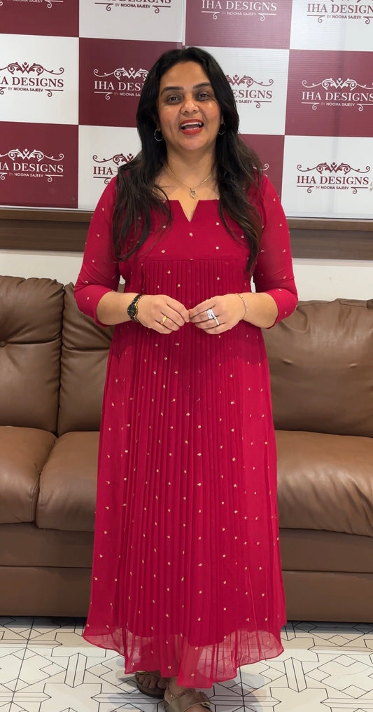 IHA'S IN-HOUSE FAUX GEORGETTE ALINE TOPS - IHA 31269