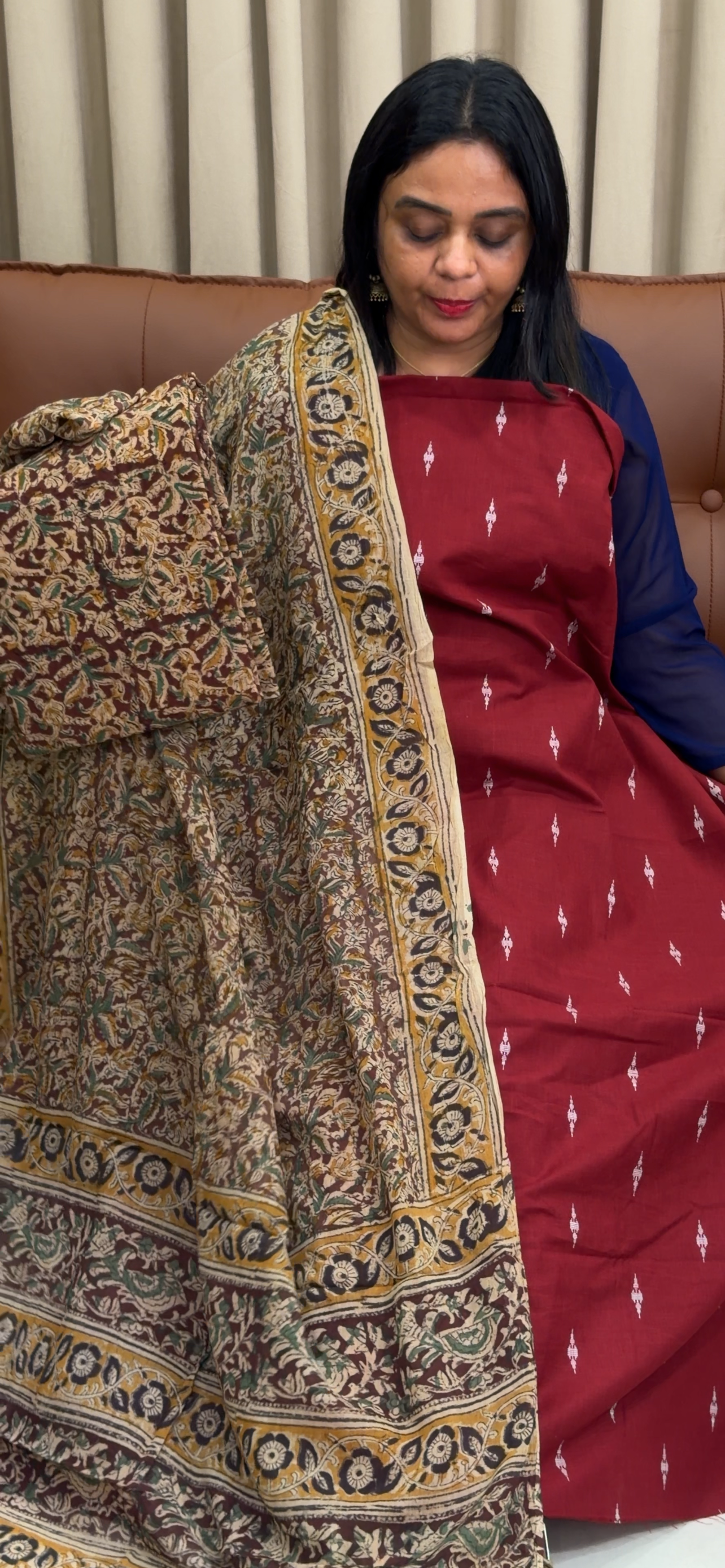 COTTON JAMDANI UNSTITCHED SALWRA SUITS - IHA 33656