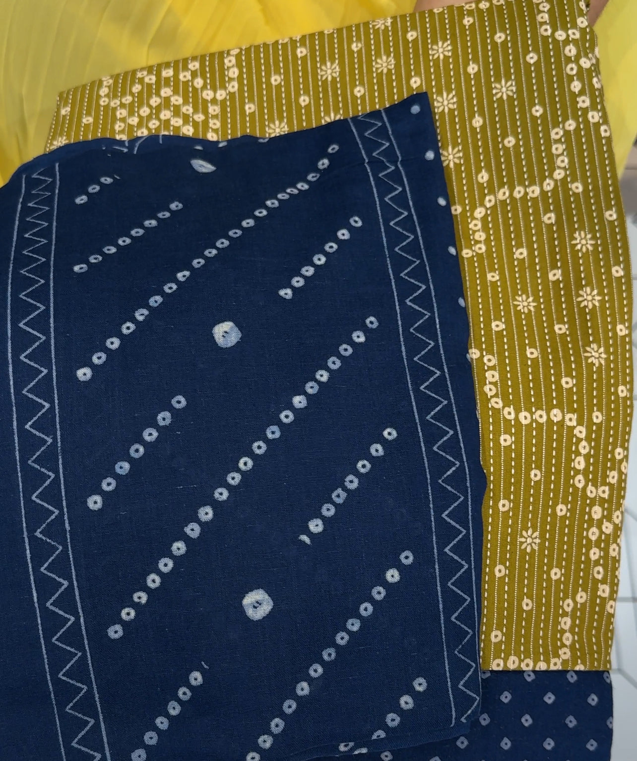 COTTON UNSTITCHED SALWAR SUITS - IHA 24173