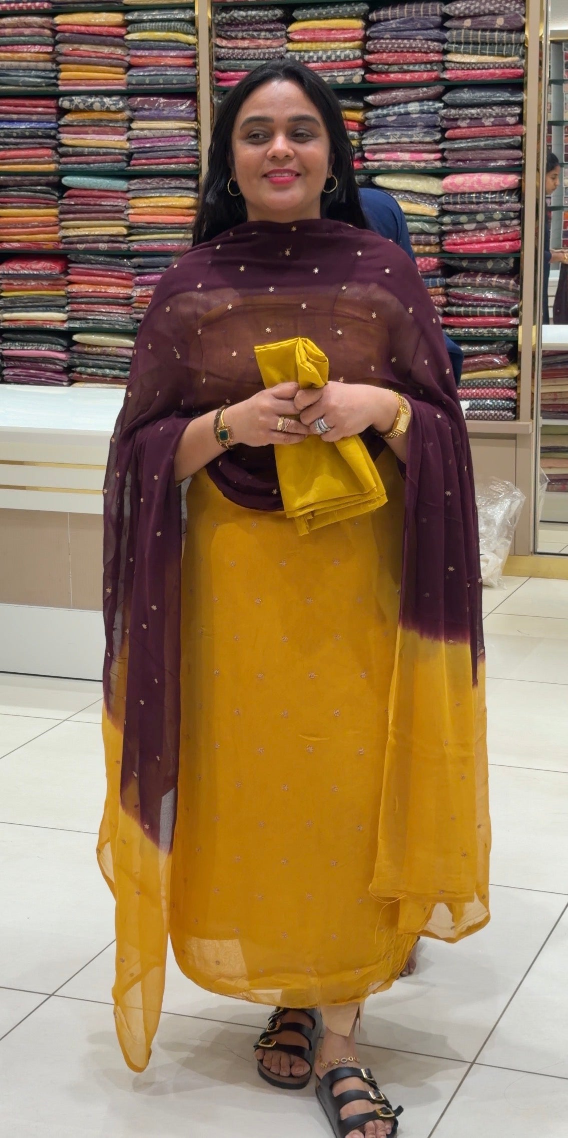 GEORGETTE UNSTITCHED SALWAR SUITS - IHA 35300