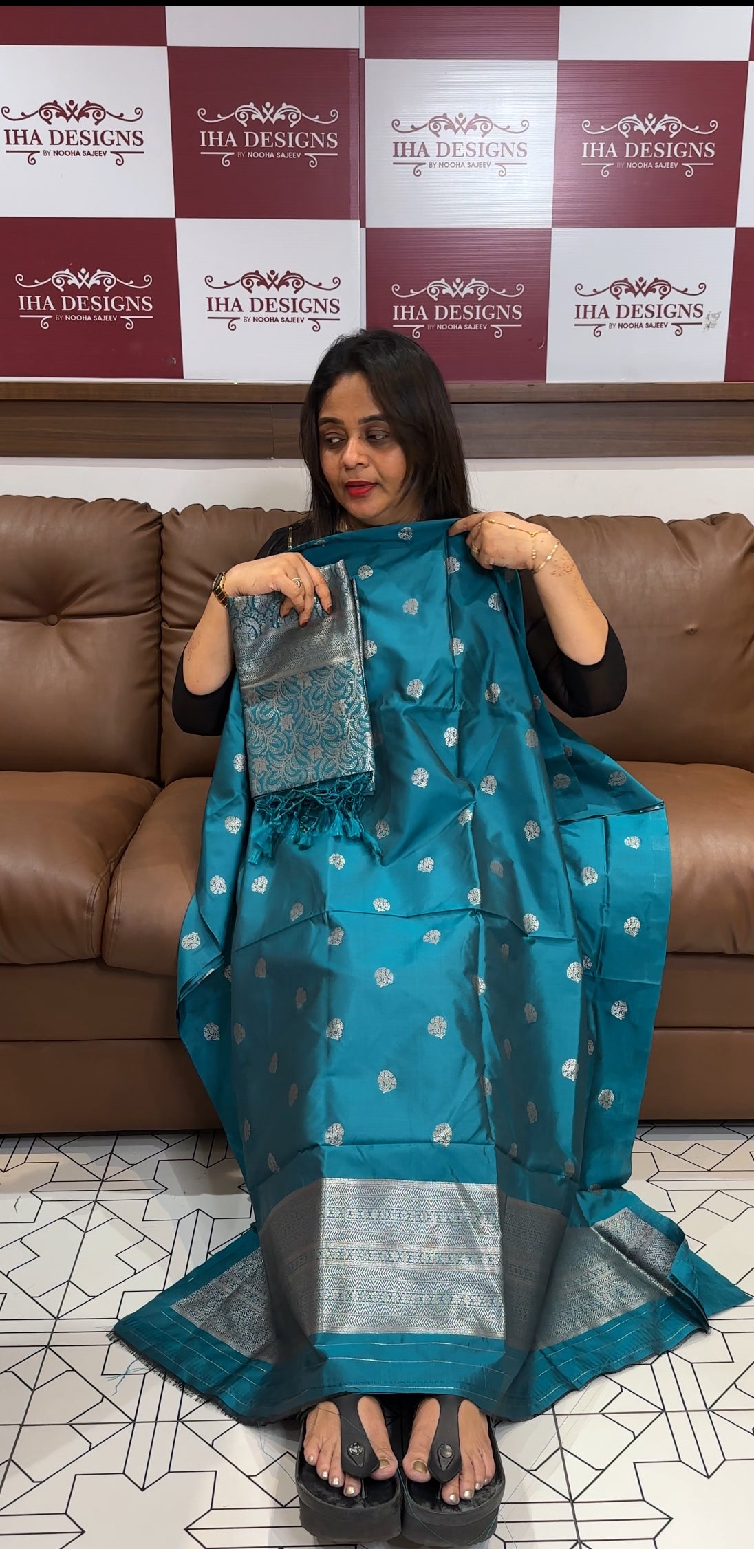SEMI BANARASI UNSTITCHED SALWAR SUITS - IHA 24001