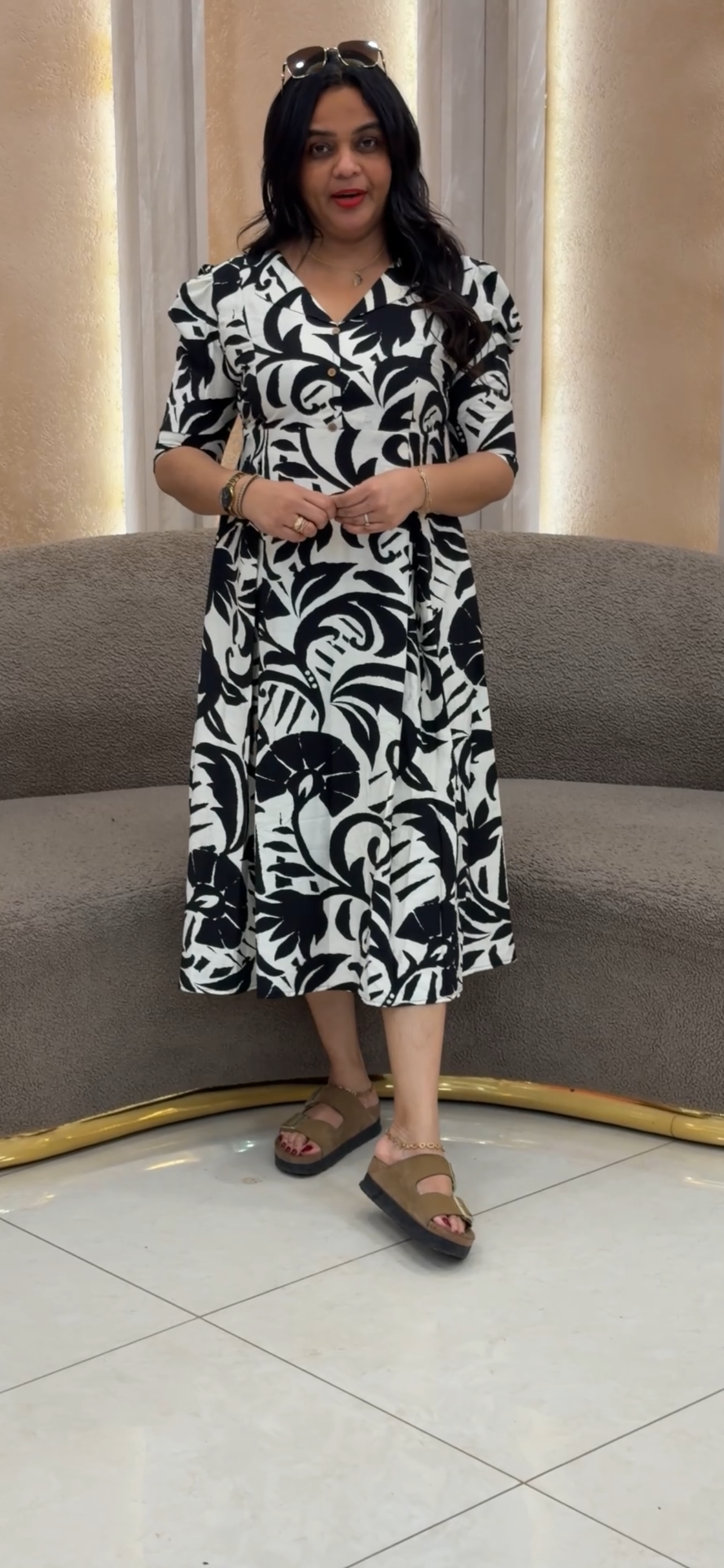 IHA'S IN-HOUSE PRINTED FROCKS  - IHA 32916