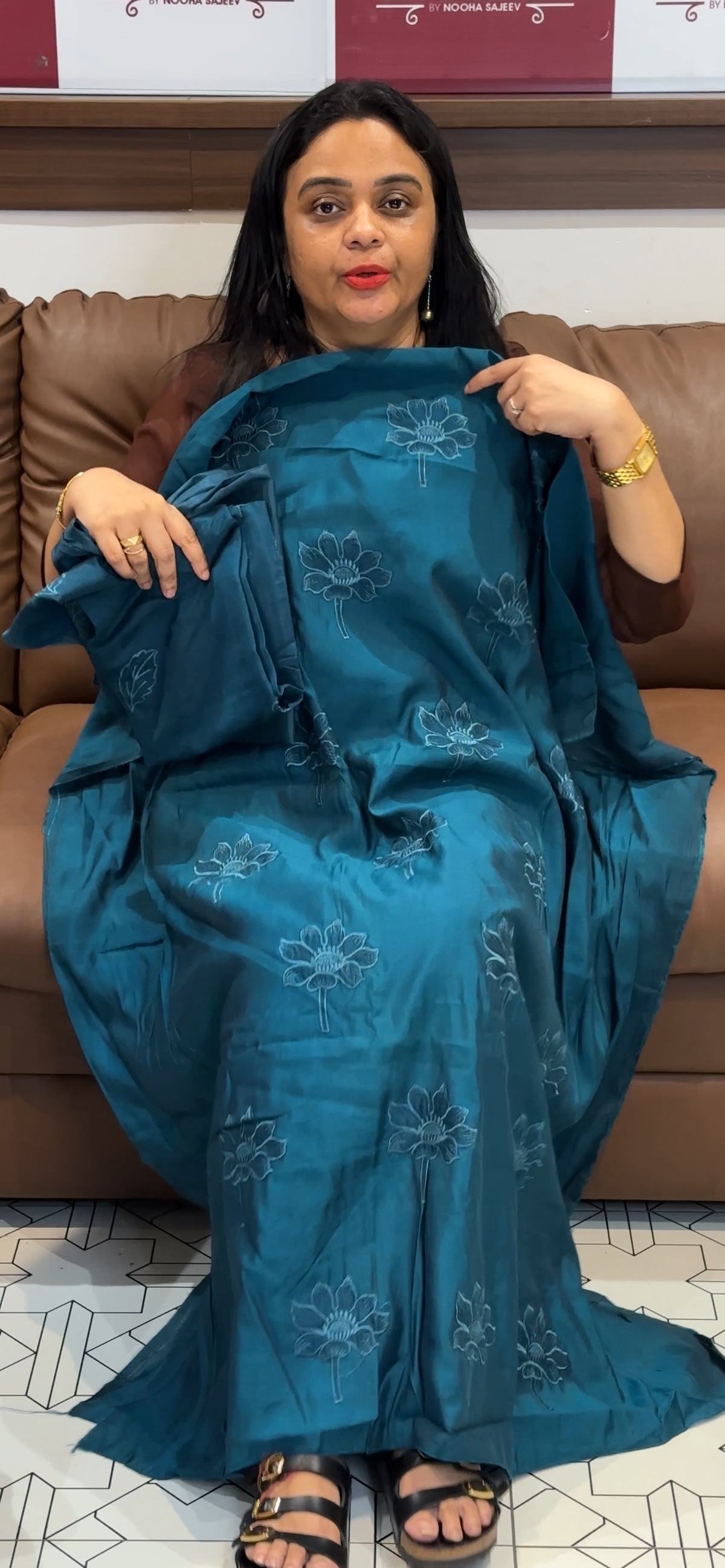 MUL CHANDERI UNSTITCHED SALWAR SUITS - IHA 35553
