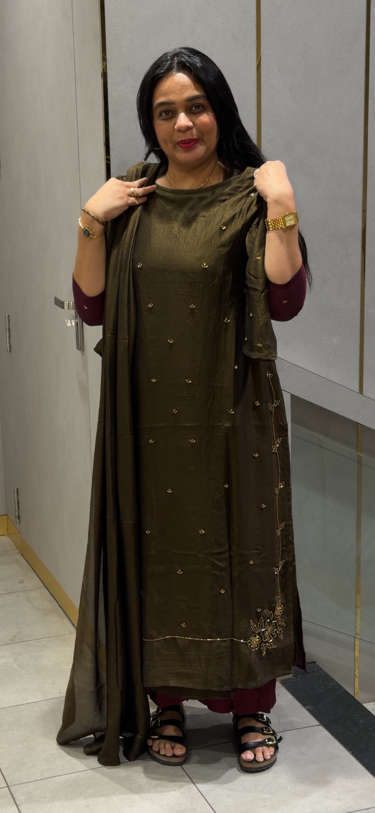 IHA'S IN-HOUSE SEMI RAW SILK UNSTITCHED SALWAR SUITS - IHA 35294