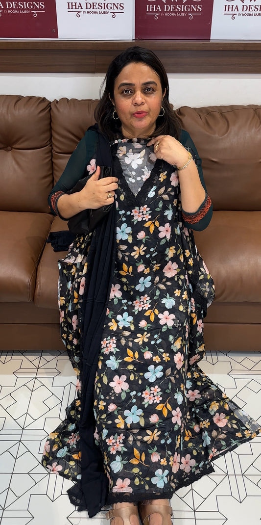 PRINTED UNSTITCHED SALWAR SUITS - IHA 26342