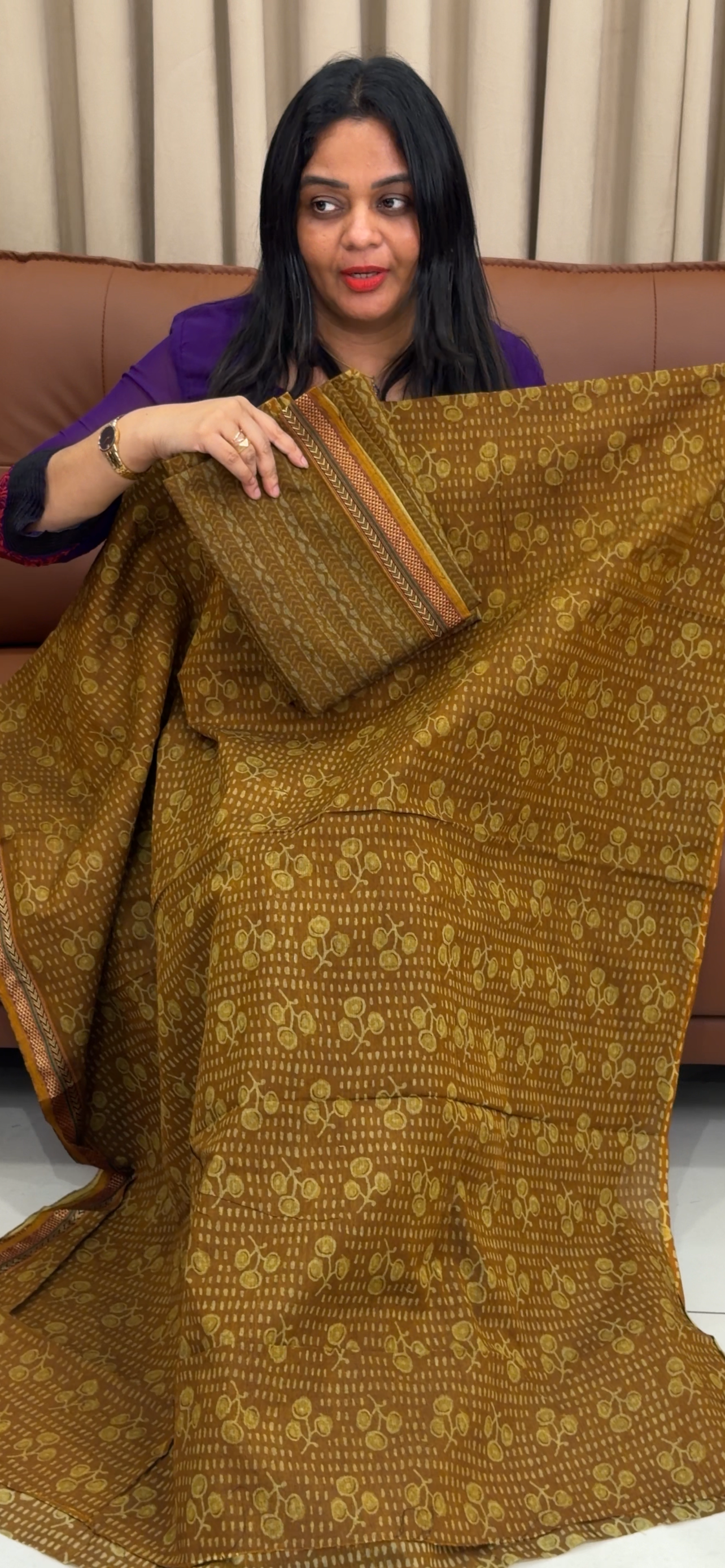HANDLOOM COTTON UNSTITCHED SALWAR SUITS - IHA 33677