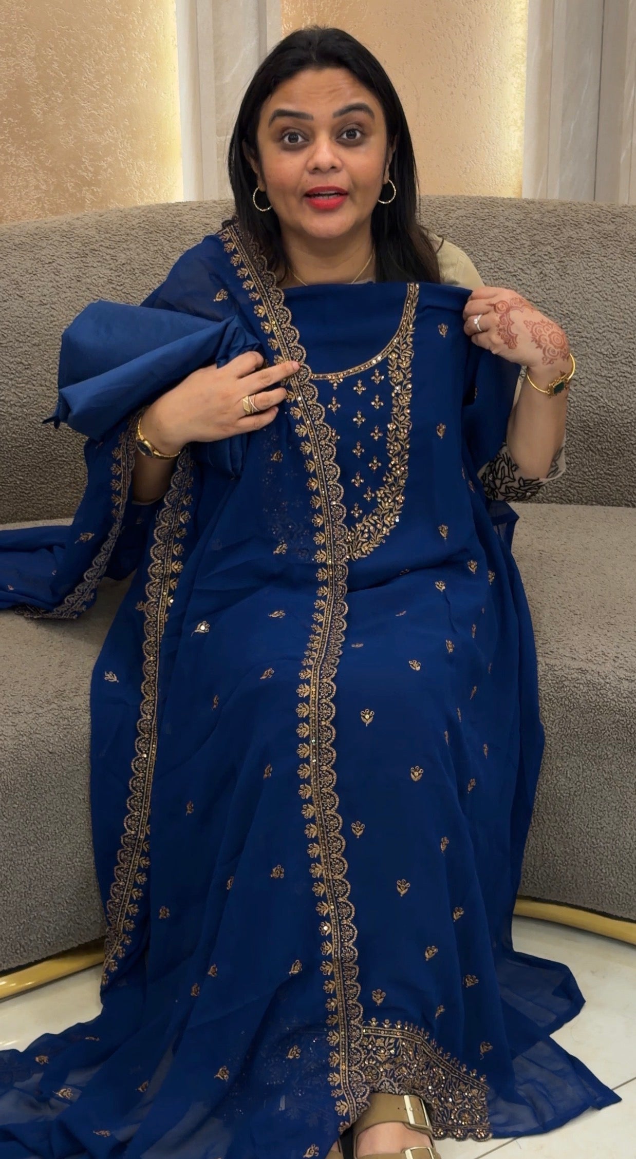 FAUX GEORGETTE UNSTITCHED SALWAR SUITS - IHA 32997