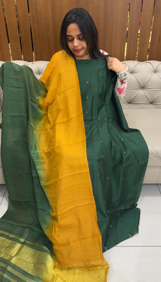 SILK COTTON UNSTITCHED SALWAR SUITS - IHA 26078