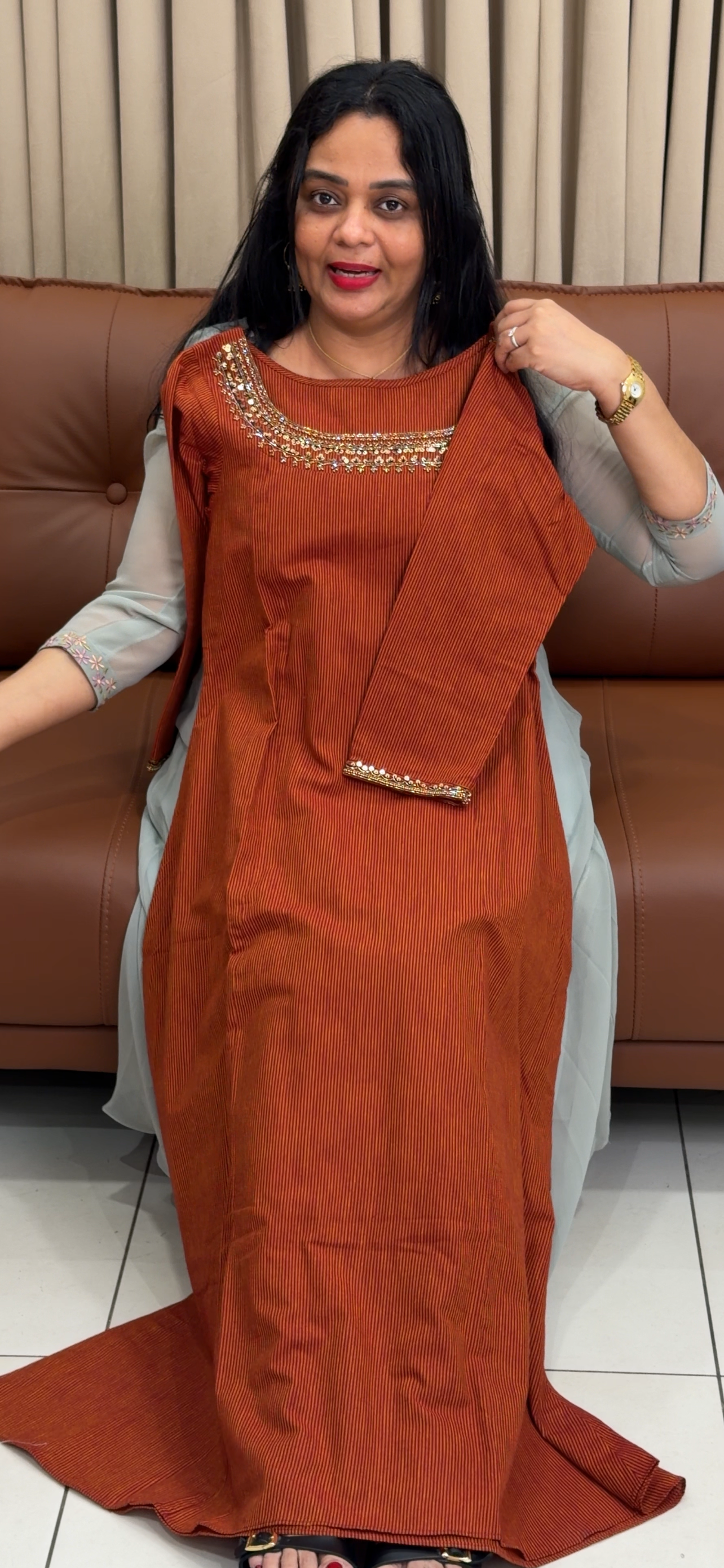 IHA'S IN-HOUSE HANDLOOM COTTON ALINE TOPS - IHA 34525