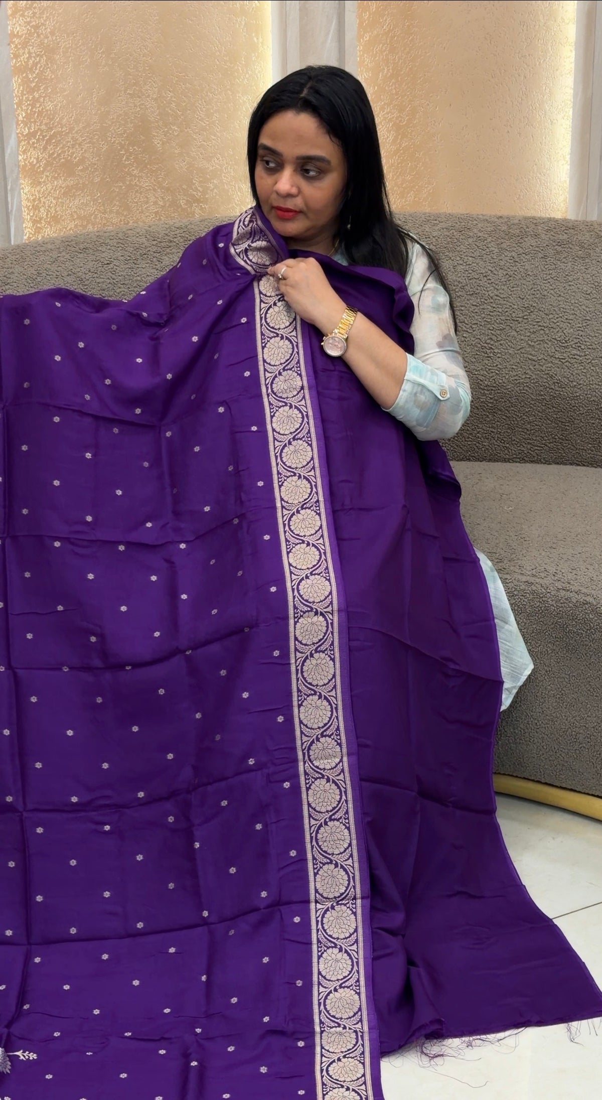 SILK DOLA UNSTITCHED SALWAR SUITS - IHA 35529
