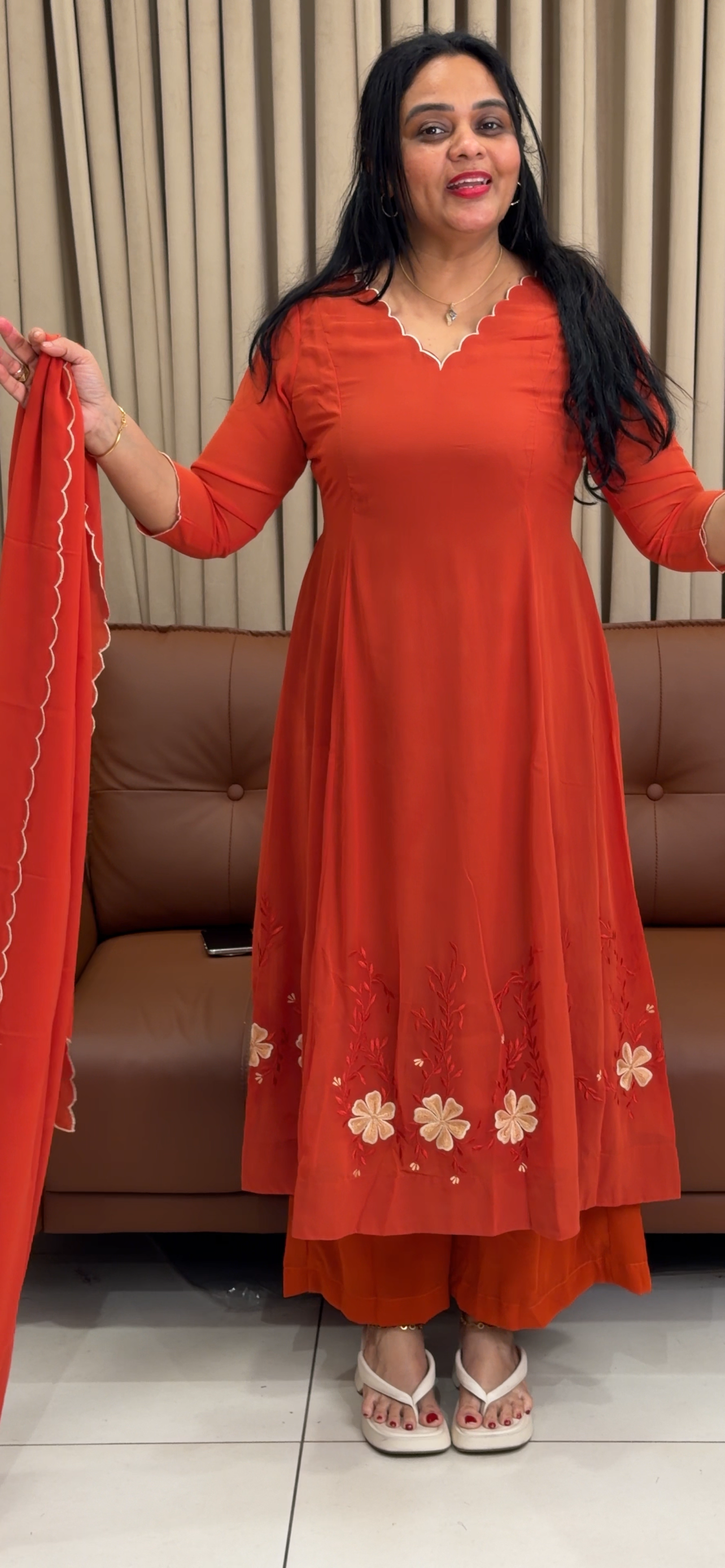 IHA'S IN-HOUSE ALINE TOP AND DUPATTA - IHA 34647