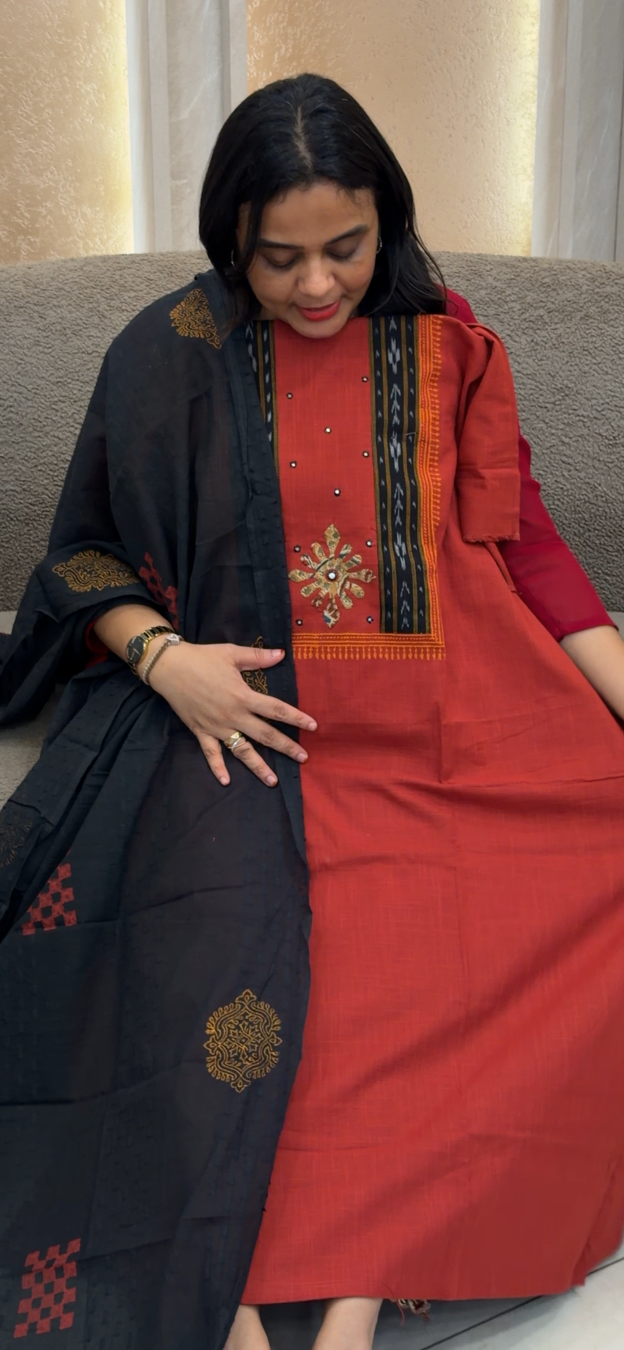 HANDLOOM COTTON UNSTITCHED SALWAR SUITS - IHA 32932