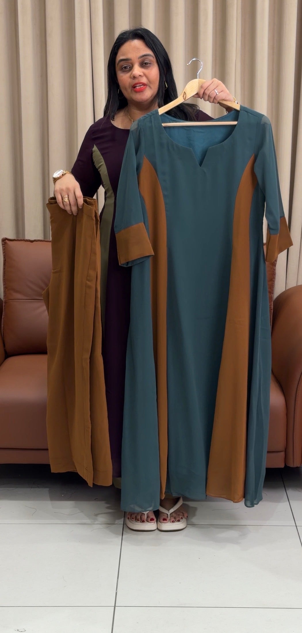 IHA'S IN-HOUSE GEORGETTE ALINE TOPS - IHA 33592