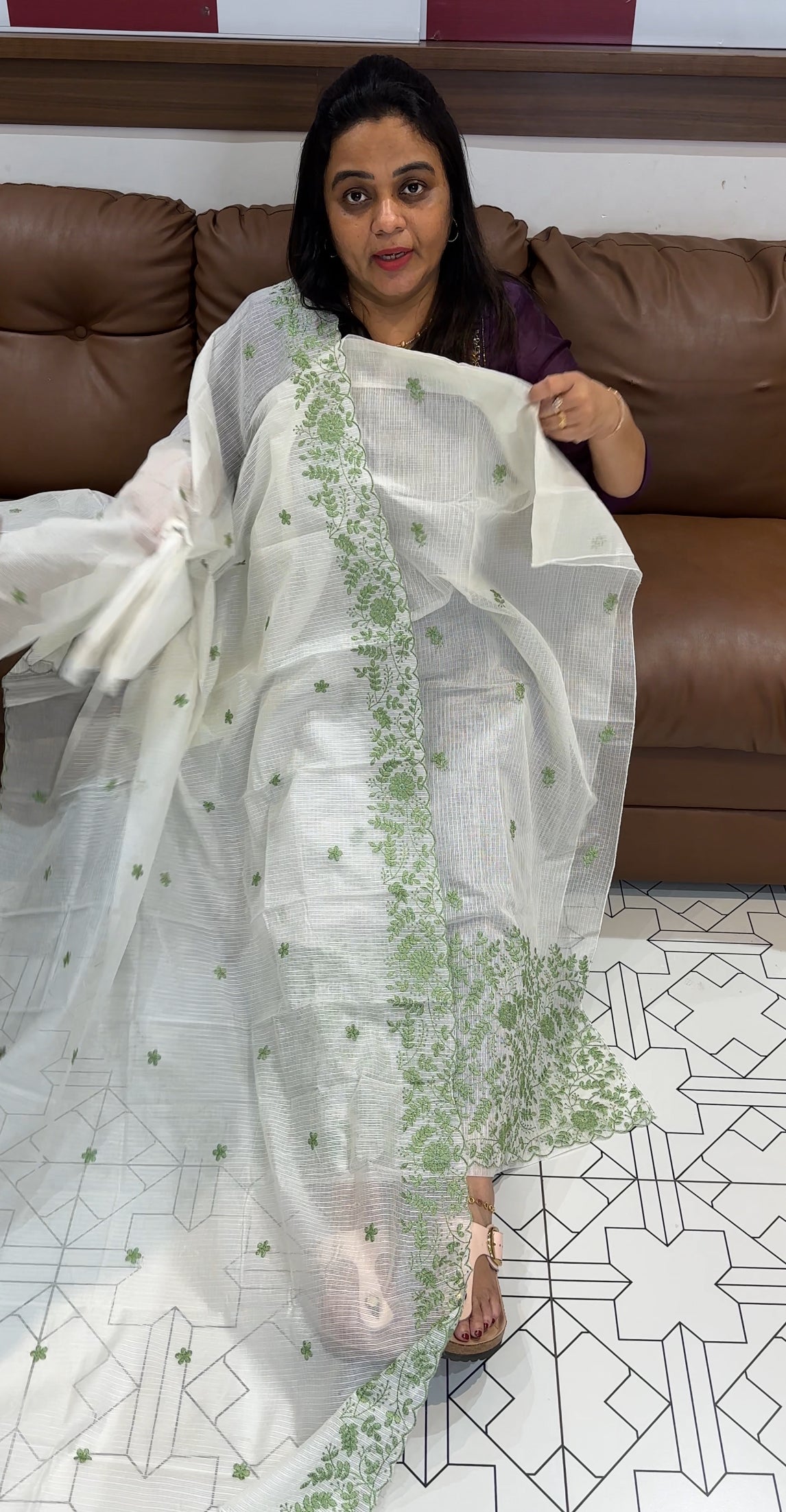 NET KOTA UNSTITCHED SALWAR SUITS - IHA 28007