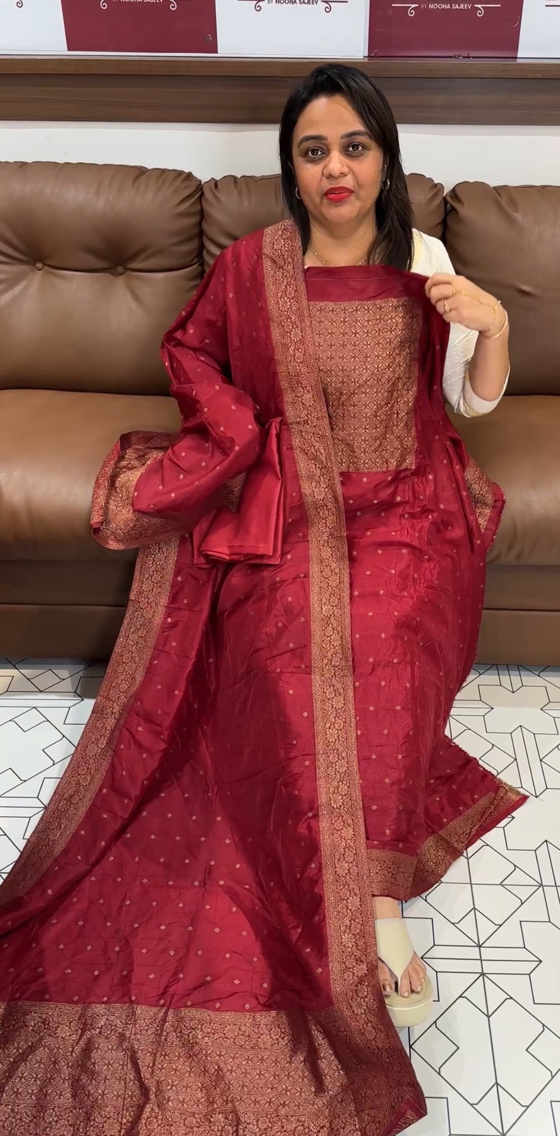 SEMI BANARSI UNSTITCHED SALWAR SUITS - IHA 26163