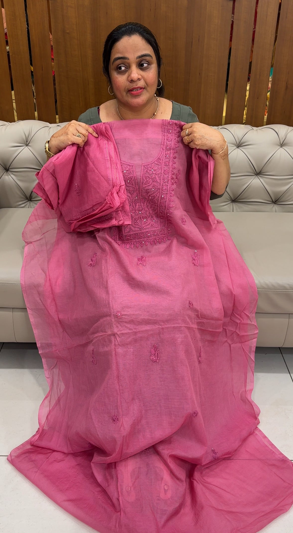 SILK KOTA UNSTITCHED SALWAR SUITS - IHA 27644