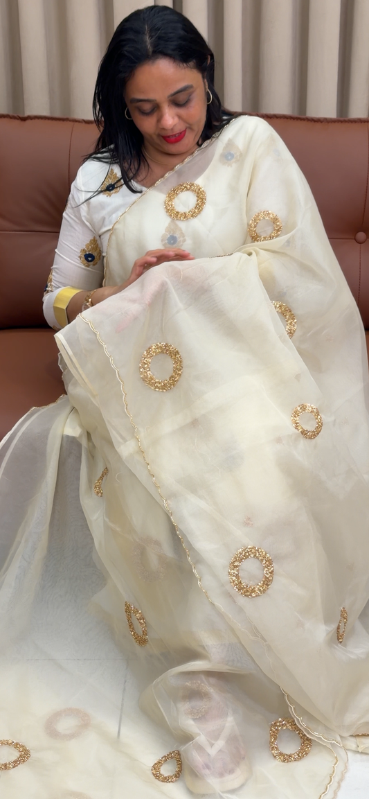 FORWARD NYLON ORGANZA SAREES - IHA 33947