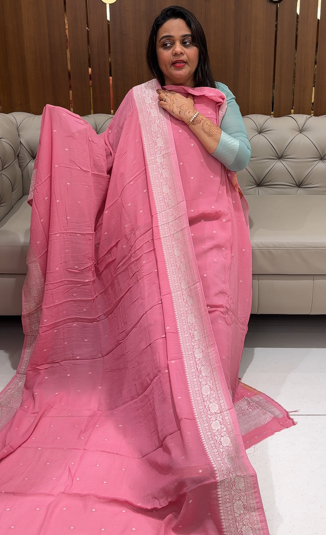 VISCOSE GEORGETTE UNSTITCHED SALWAR SUITS - IHA 23858