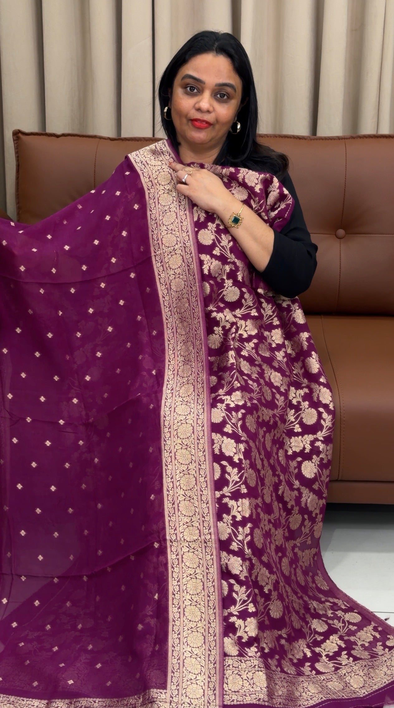 GEORGETTE BANARASI UNSTITCHED SALWAR SUITS - IHA 33445