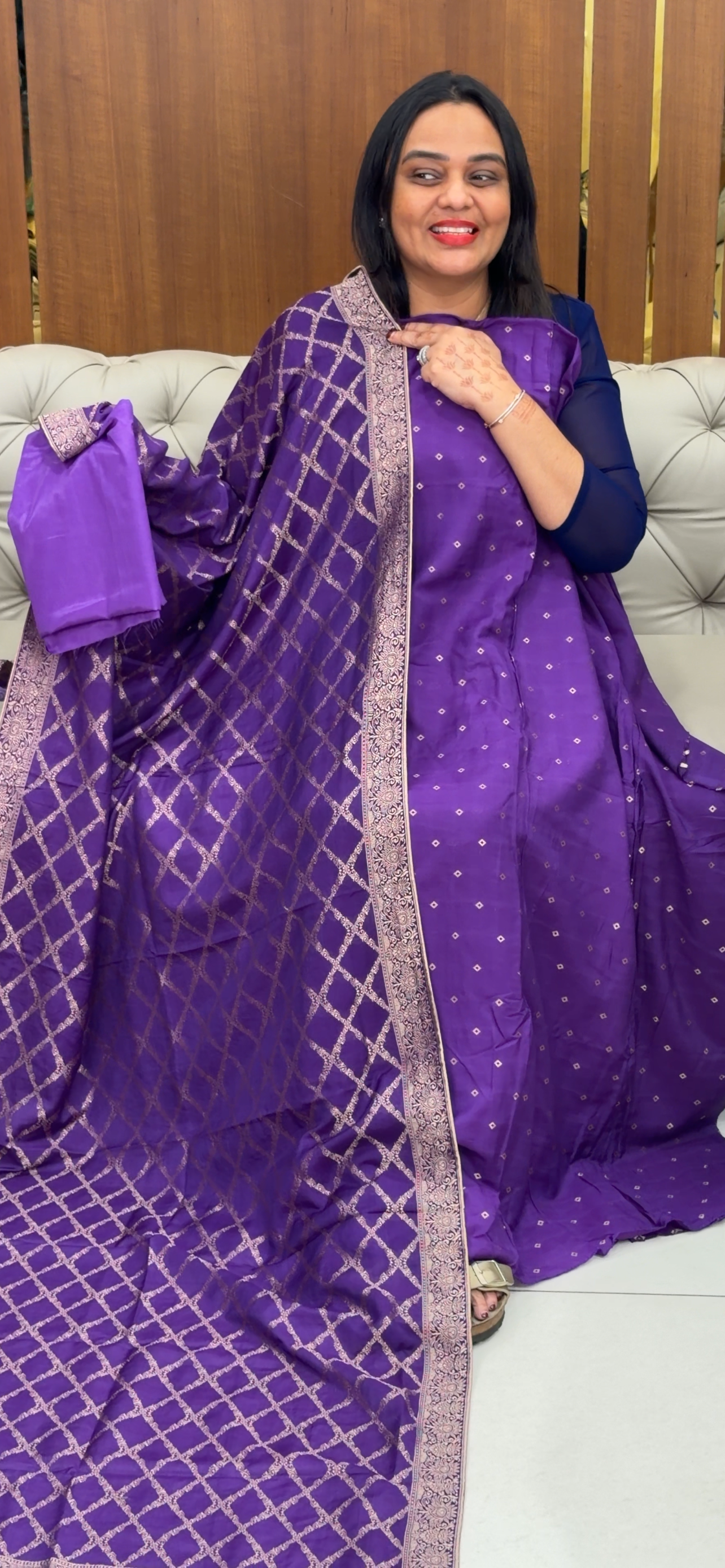 BANARASI UNSTITCHED SALWAR SUITS - IHA 31889